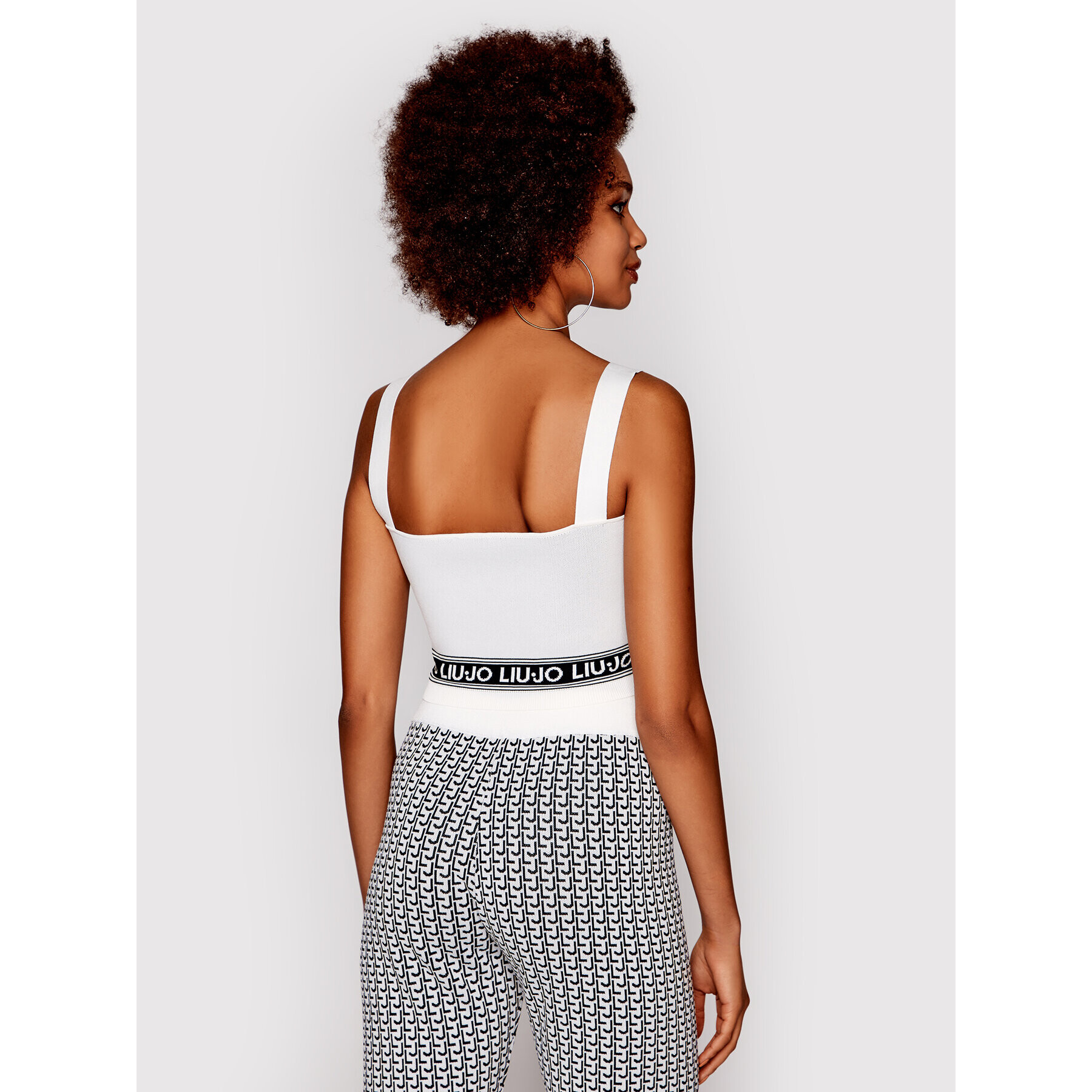 Liu Jo Sport топ TA2104 MA16M Бял Regular Fit - Pepit.bg