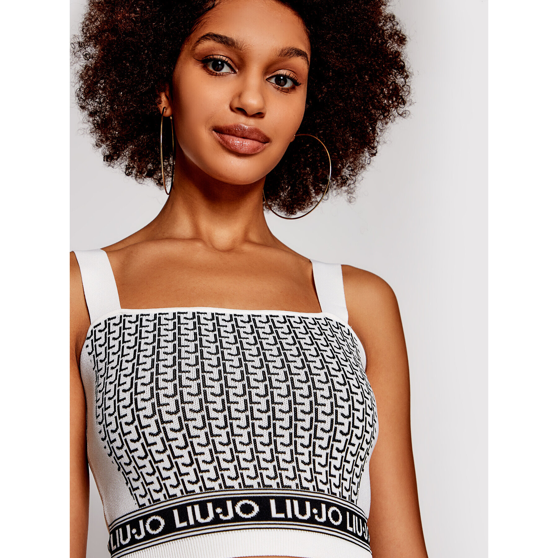 Liu Jo Sport топ TA2104 MA16M Бял Regular Fit - Pepit.bg