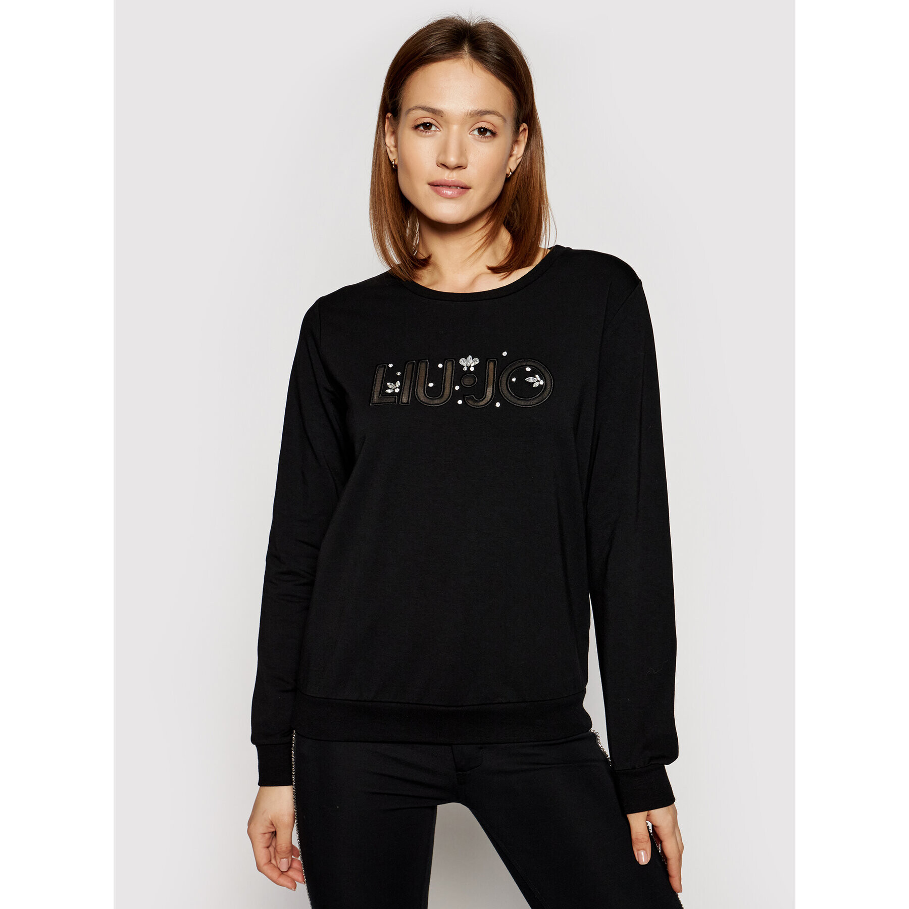 Liu Jo Суитшърт TA1161 F0831 Черен Regular Fit - Pepit.bg