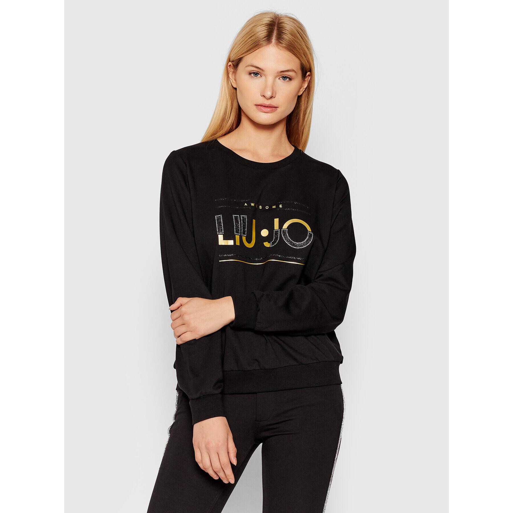 Liu Jo Sport Суитшърт TF1224 F0833 Черен Regular Fit - Pepit.bg