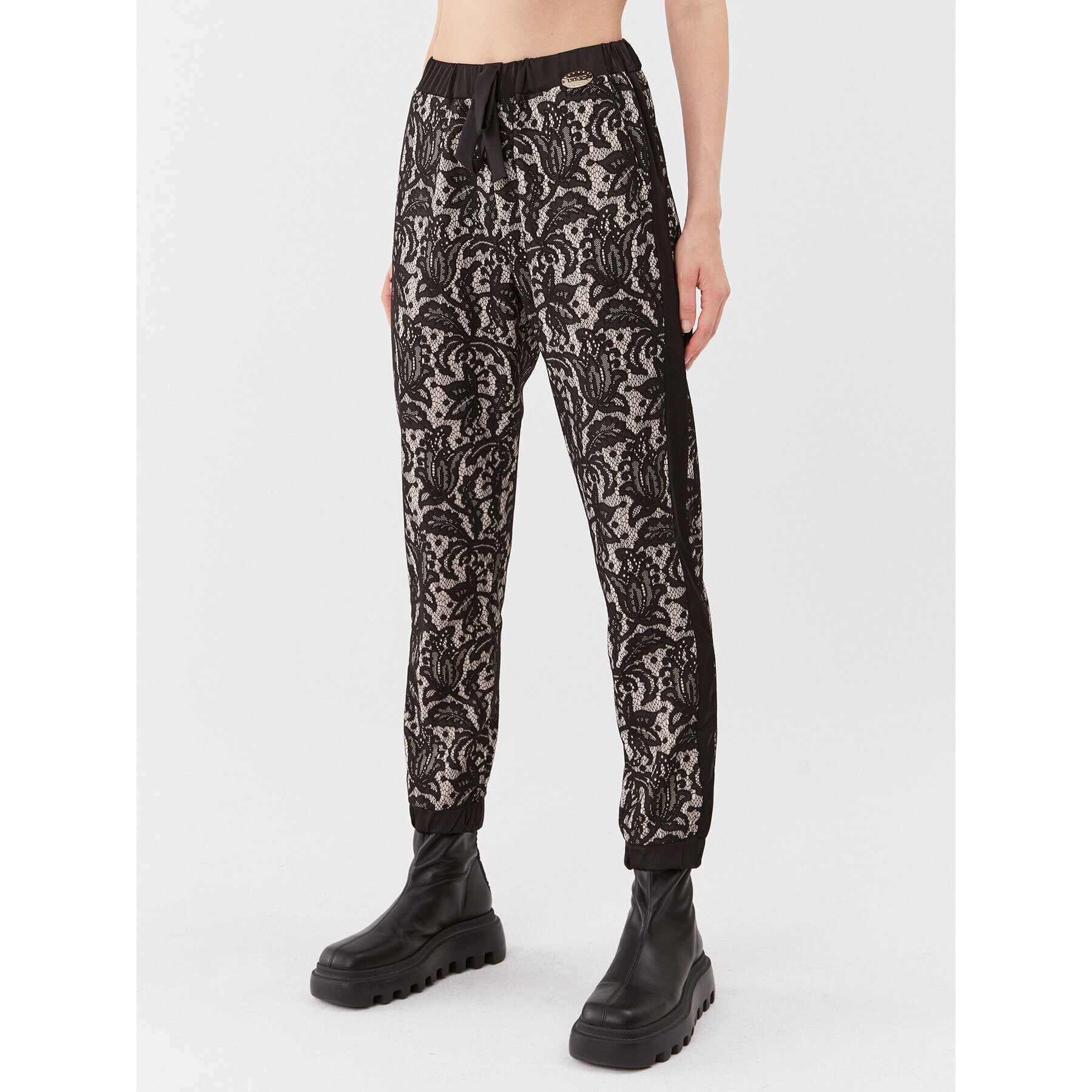 Liu Jo Текстилни панталони 5F3102 J4571 Черен Regular Fit - Pepit.bg