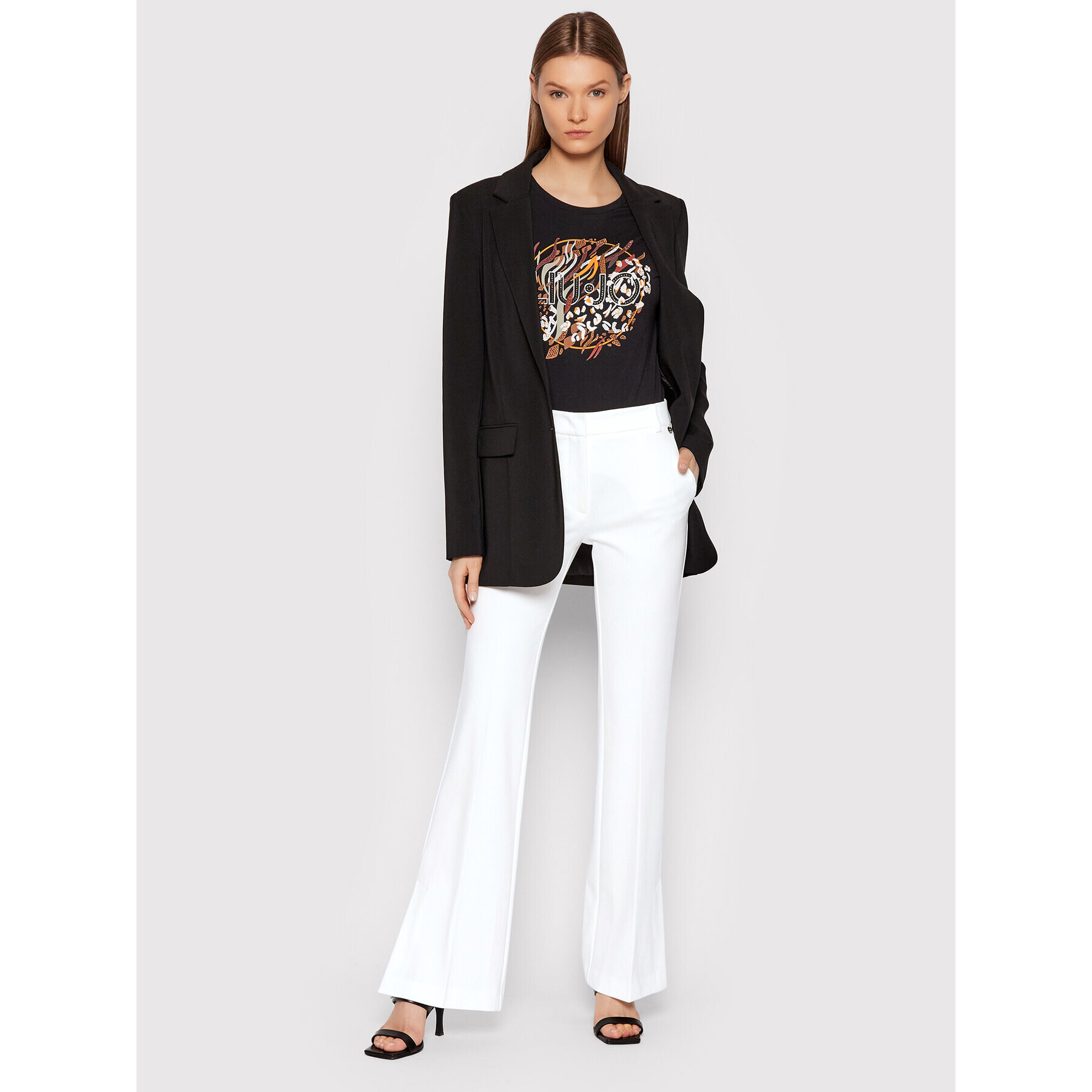 Liu Jo Текстилни панталони CA2067 J1881 Бял Regular Fit - Pepit.bg