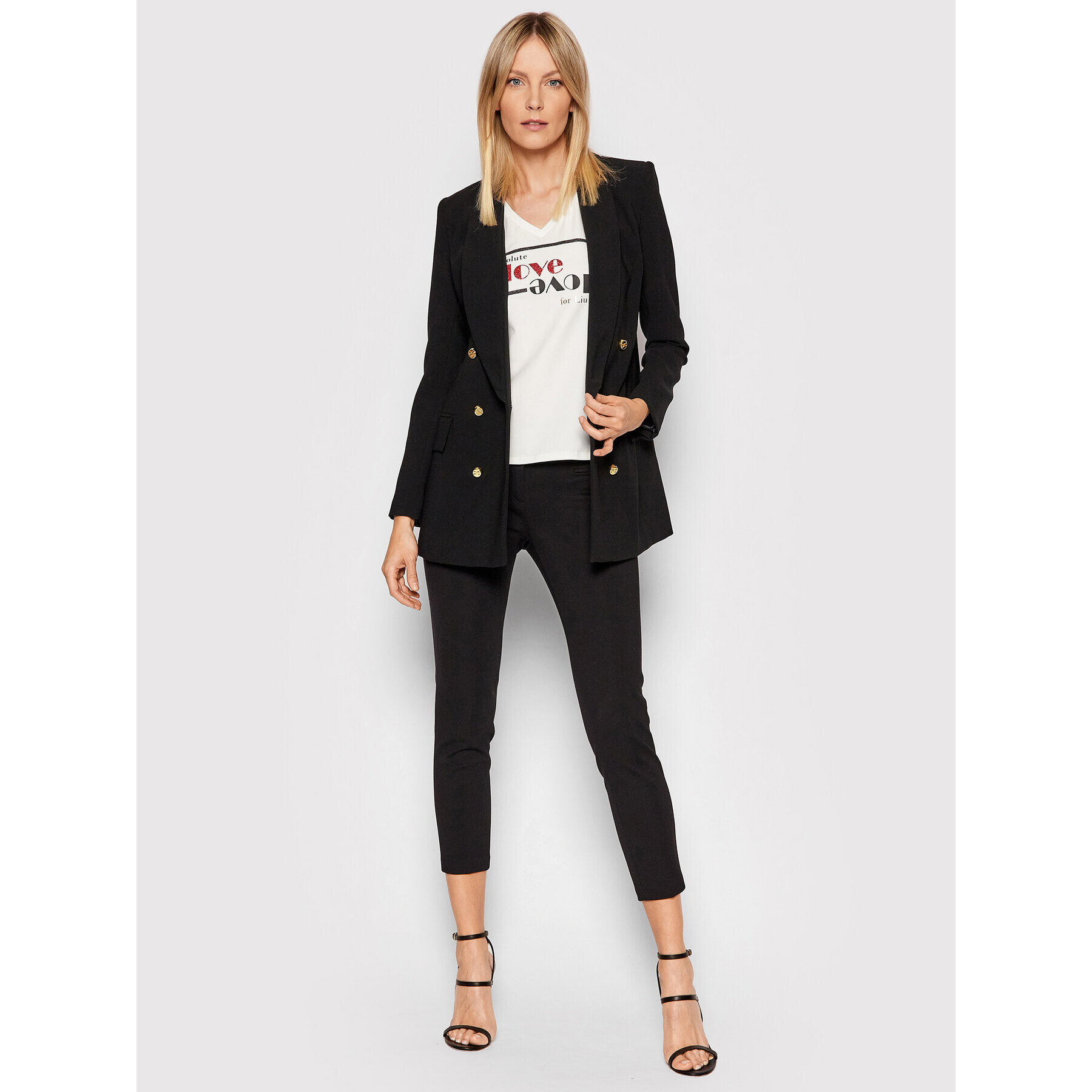 Liu Jo Текстилни панталони CA2072 J1881 Черен Regular Fit - Pepit.bg