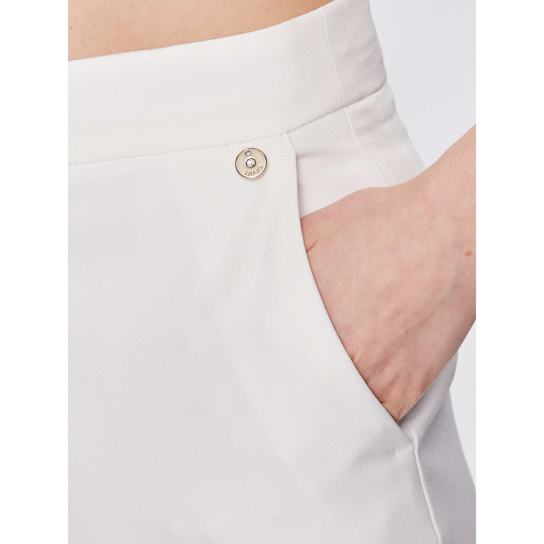 Liu Jo Текстилни панталони CA3042 T2200 Бял Regular Fit - Pepit.bg