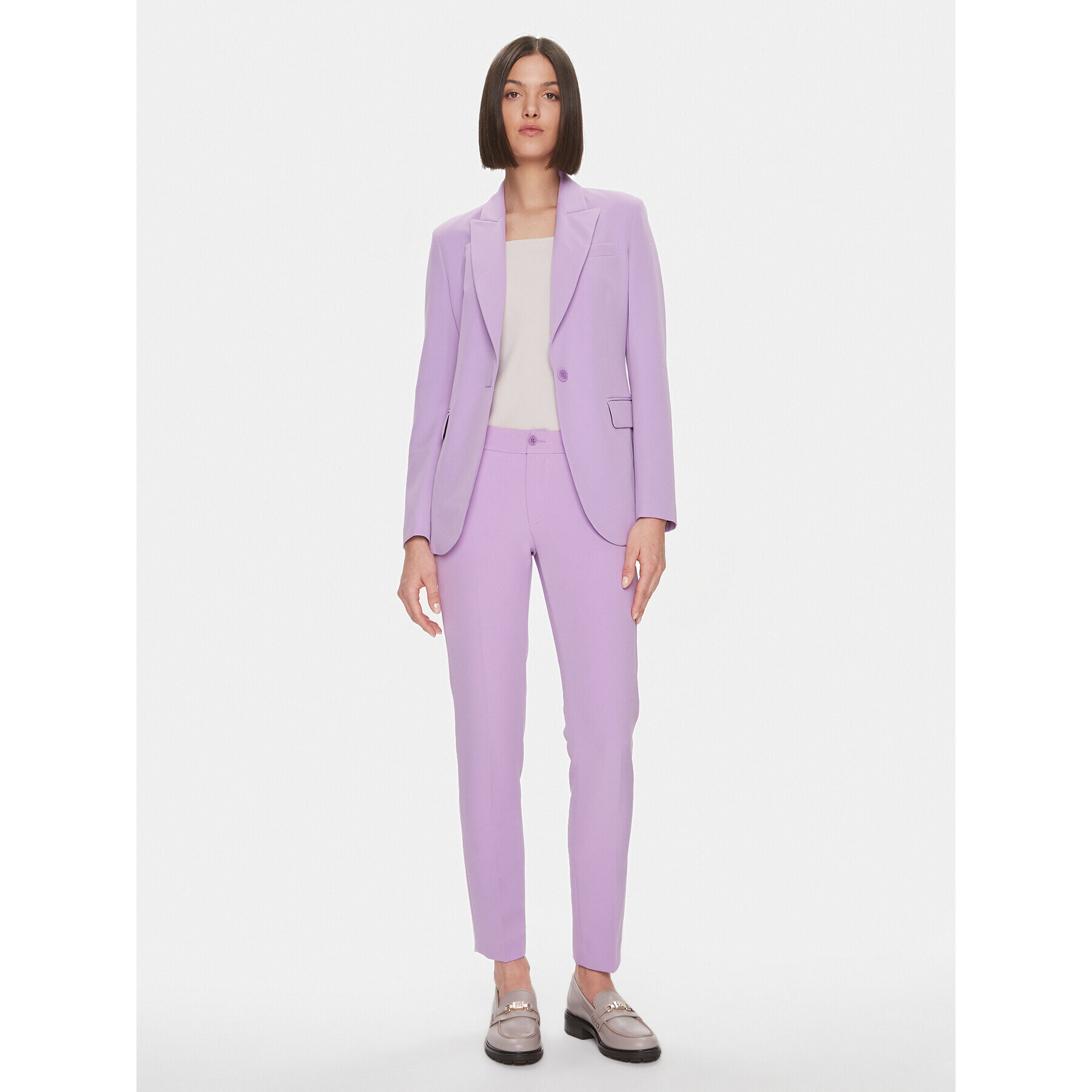 Liu Jo Текстилни панталони MF3229 T7896 Виолетов Regular Fit - Pepit.bg