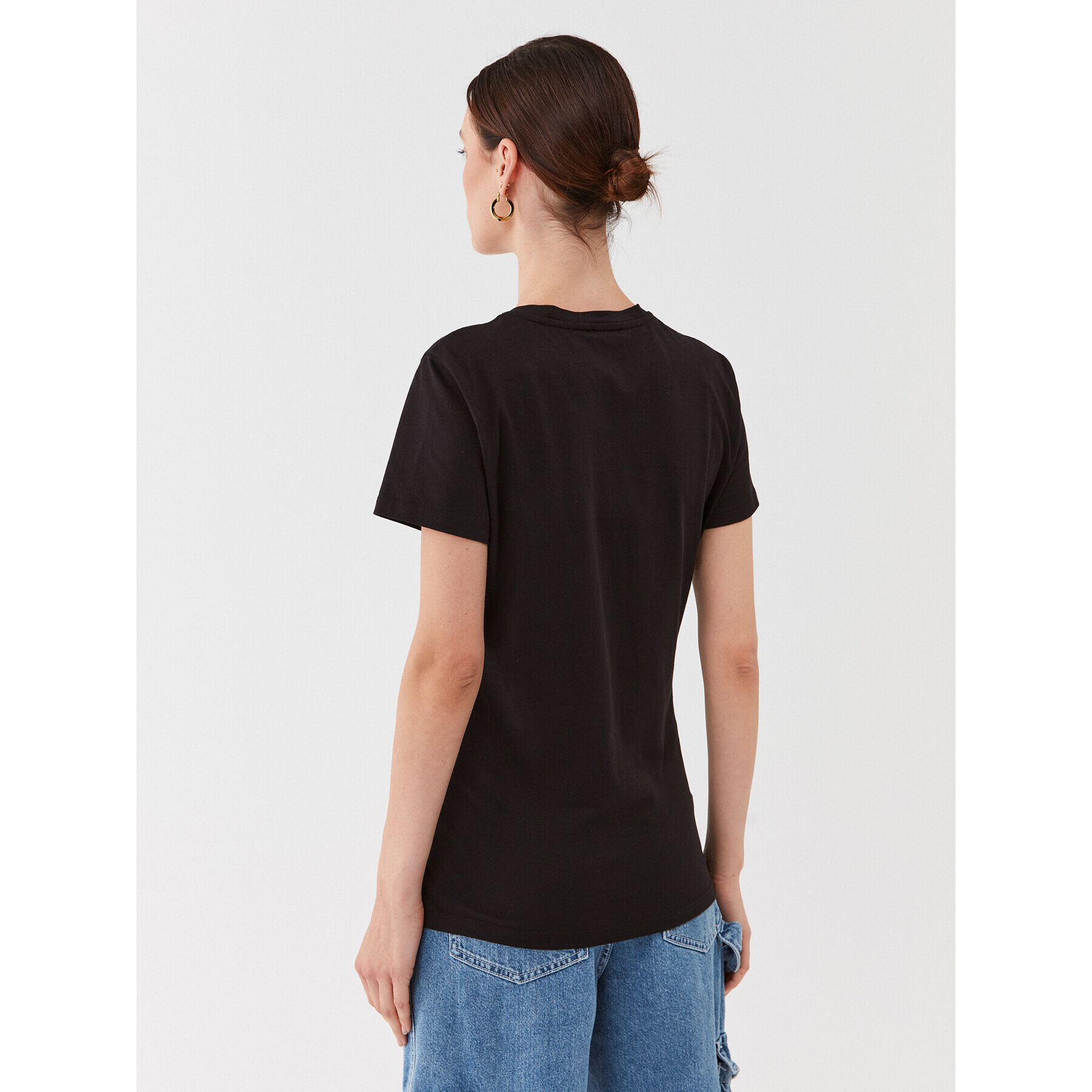 Liu Jo Тишърт 5F3135 JS923 Черен Regular Fit - Pepit.bg