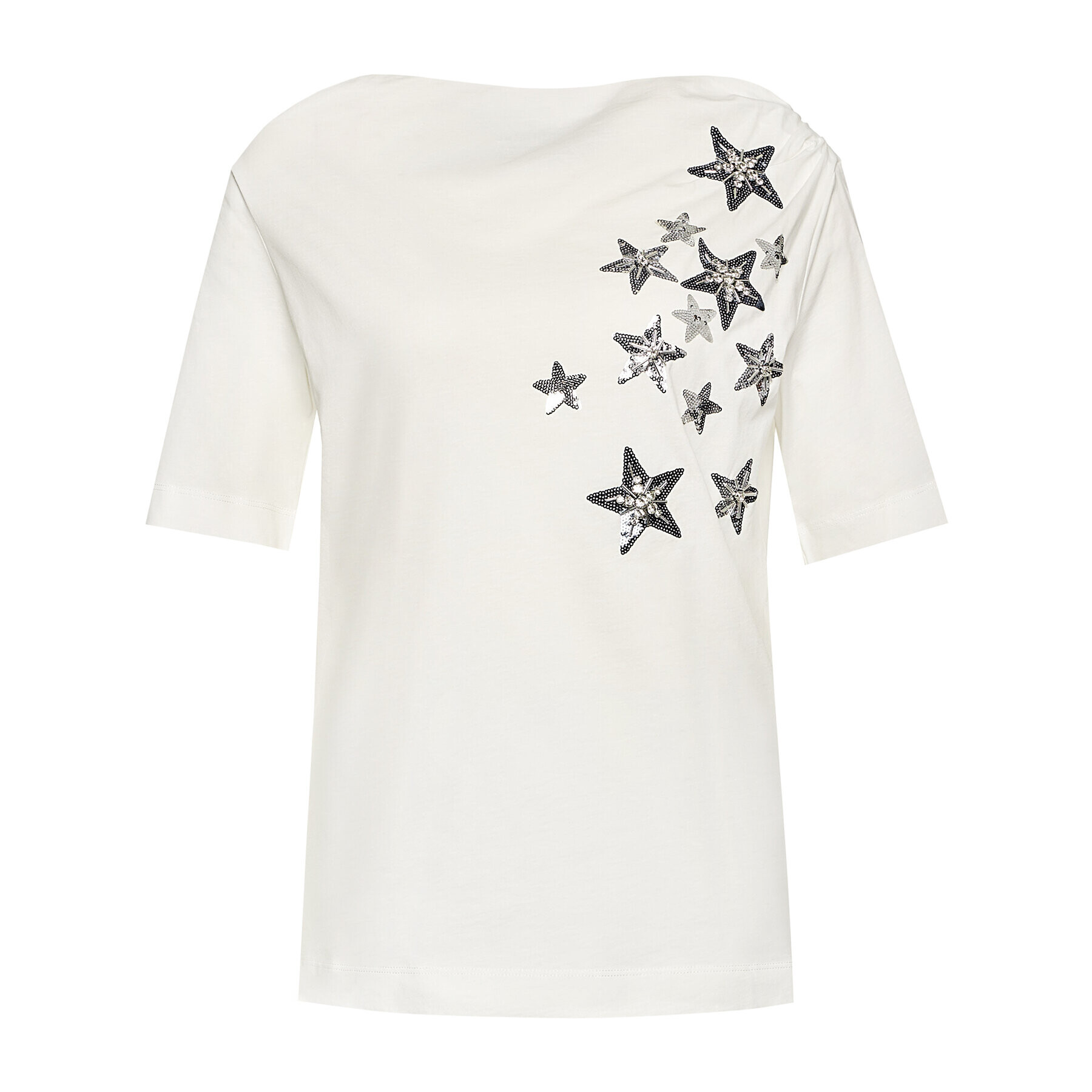 Liu Jo Тишърт CA0175 J5884 Бял Regular Fit - Pepit.bg