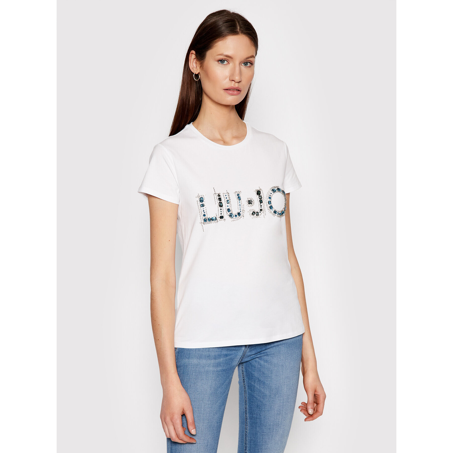 Liu Jo Тишърт CA1174 J5003 Бял Regular Fit - Pepit.bg