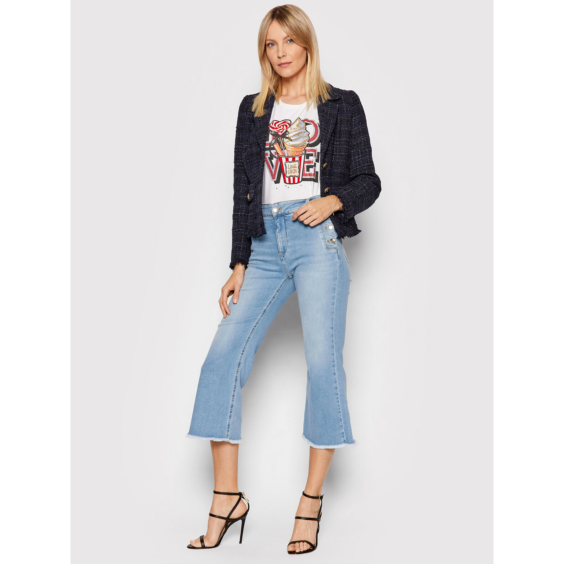 Liu Jo Тишърт CA2258 J5003 Бял Regular Fit - Pepit.bg