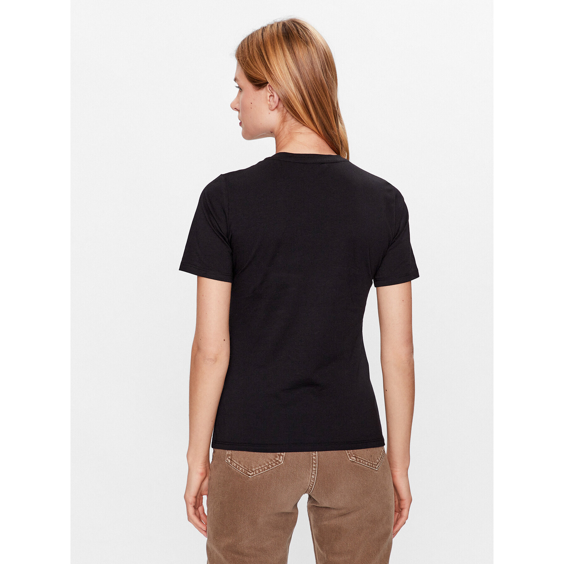 Liu Jo Тишърт CF3320 JS003 Черен Regular Fit - Pepit.bg