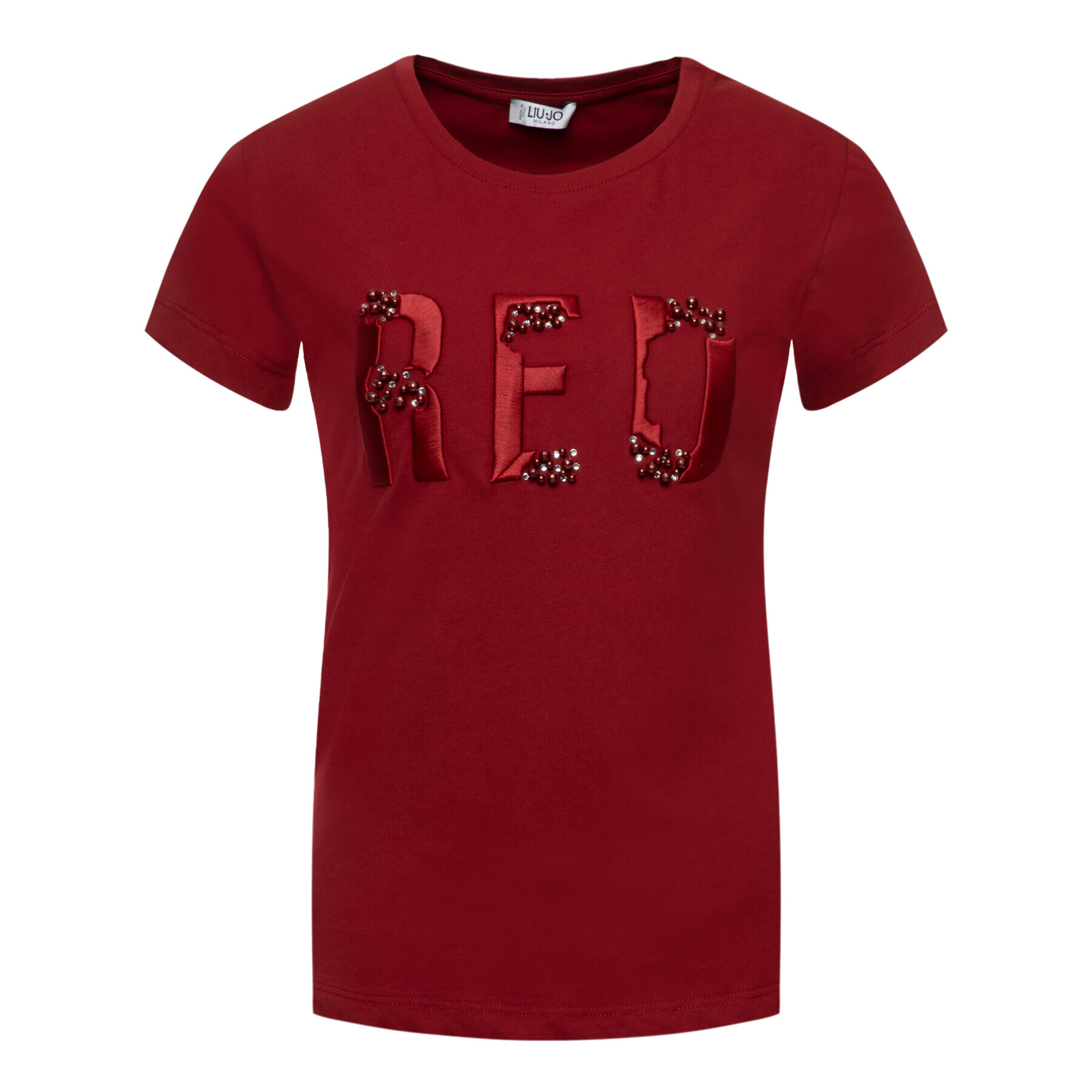 Liu Jo Тишърт F69146 J5703 Бордо Regular Fit - Pepit.bg
