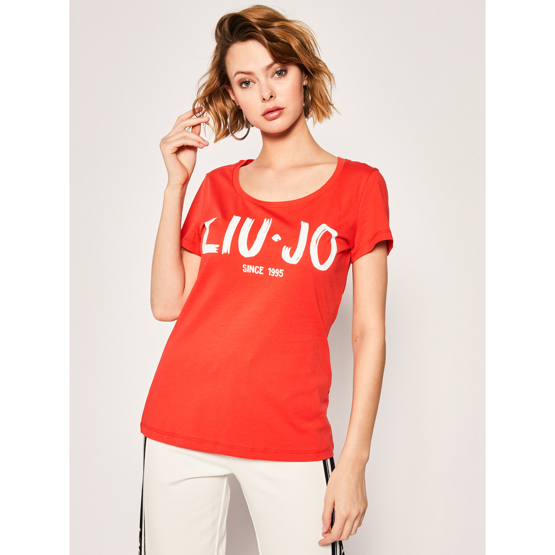 Liu Jo Тишърт FA0280 J5703 Червен Regular Fit - Pepit.bg