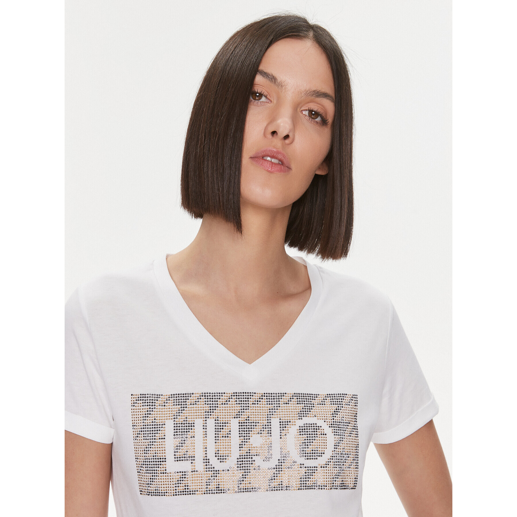 Liu Jo Тишърт MF3338 JS923 Бял Regular Fit - Pepit.bg