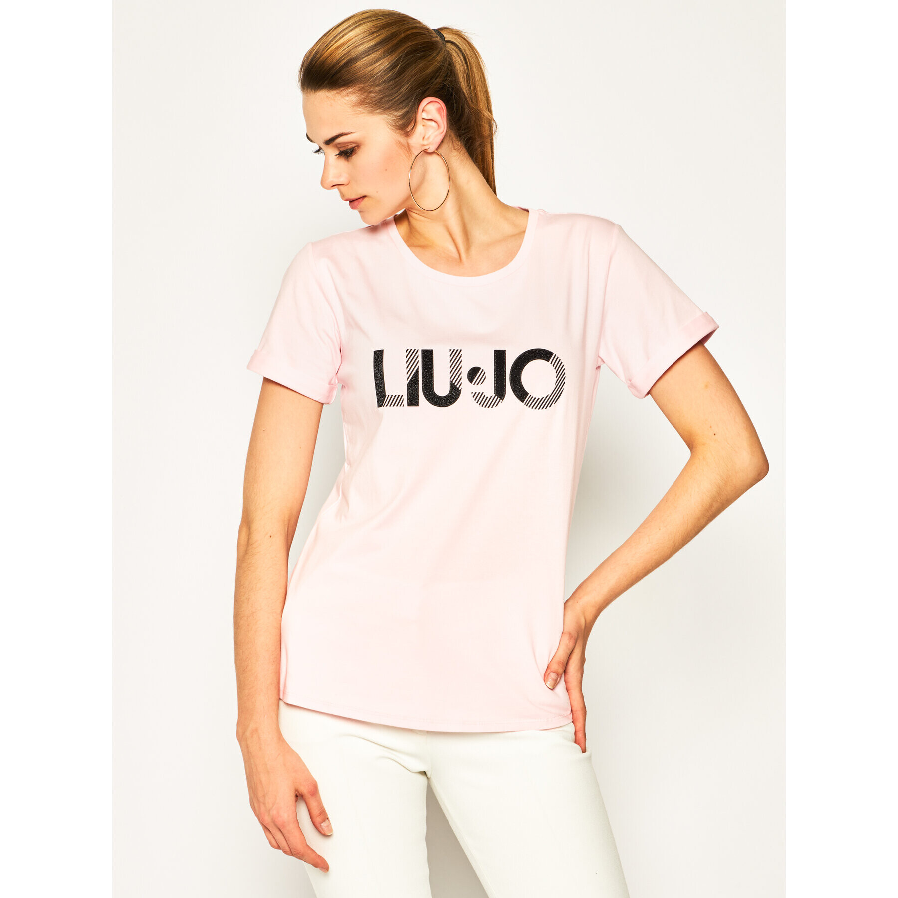 Liu Jo Sport Тишърт TA0108 J5003 Розов Regular Fit - Pepit.bg