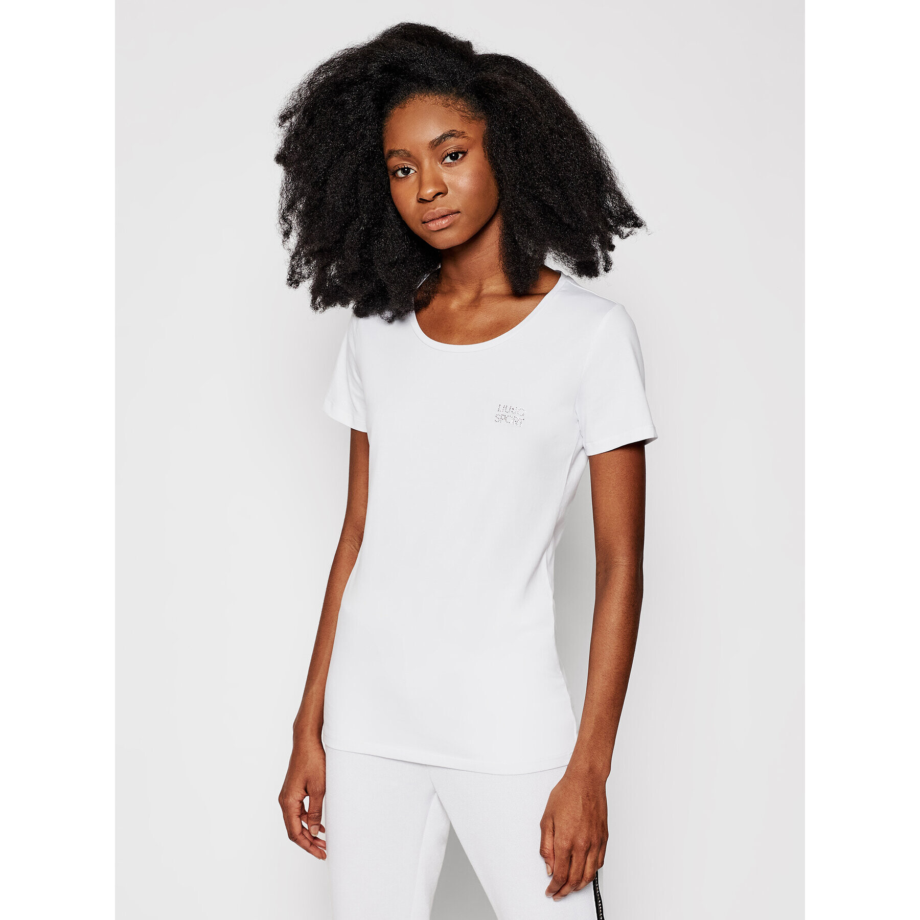 Liu Jo Тишърт TA1092 J5003 Бял Slim Fit - Pepit.bg