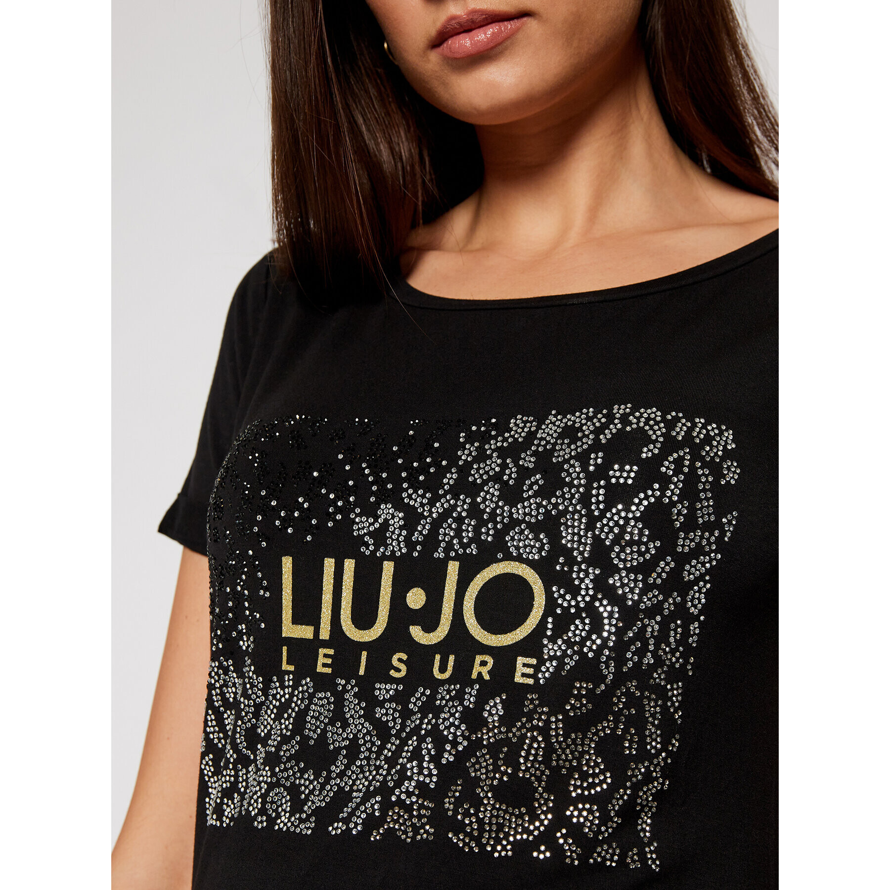 Liu Jo Тишърт TA1151 J7905 Черен Regular Fit - Pepit.bg