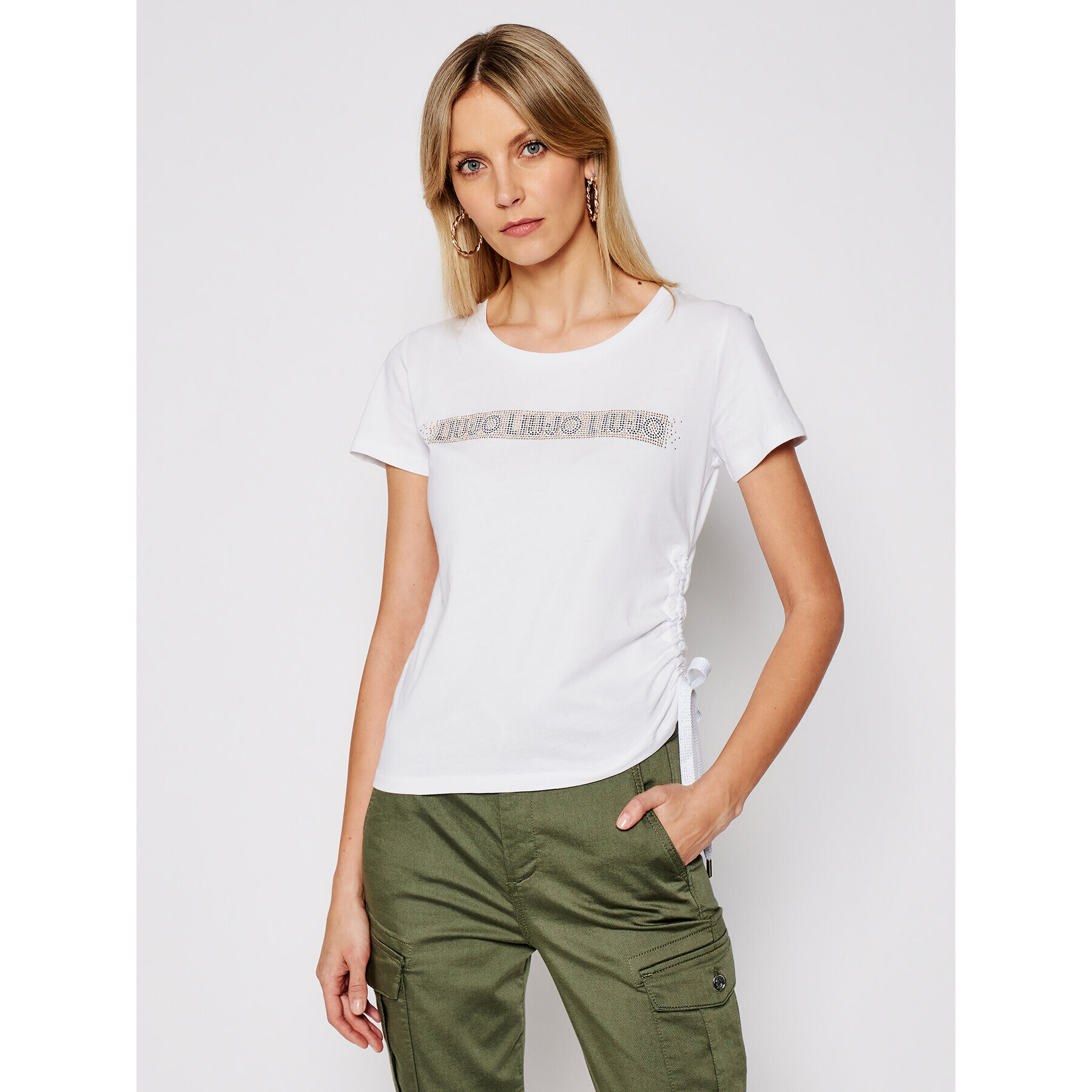 Liu Jo Тишърт TA1193 J5923 Бял Regular Fit - Pepit.bg