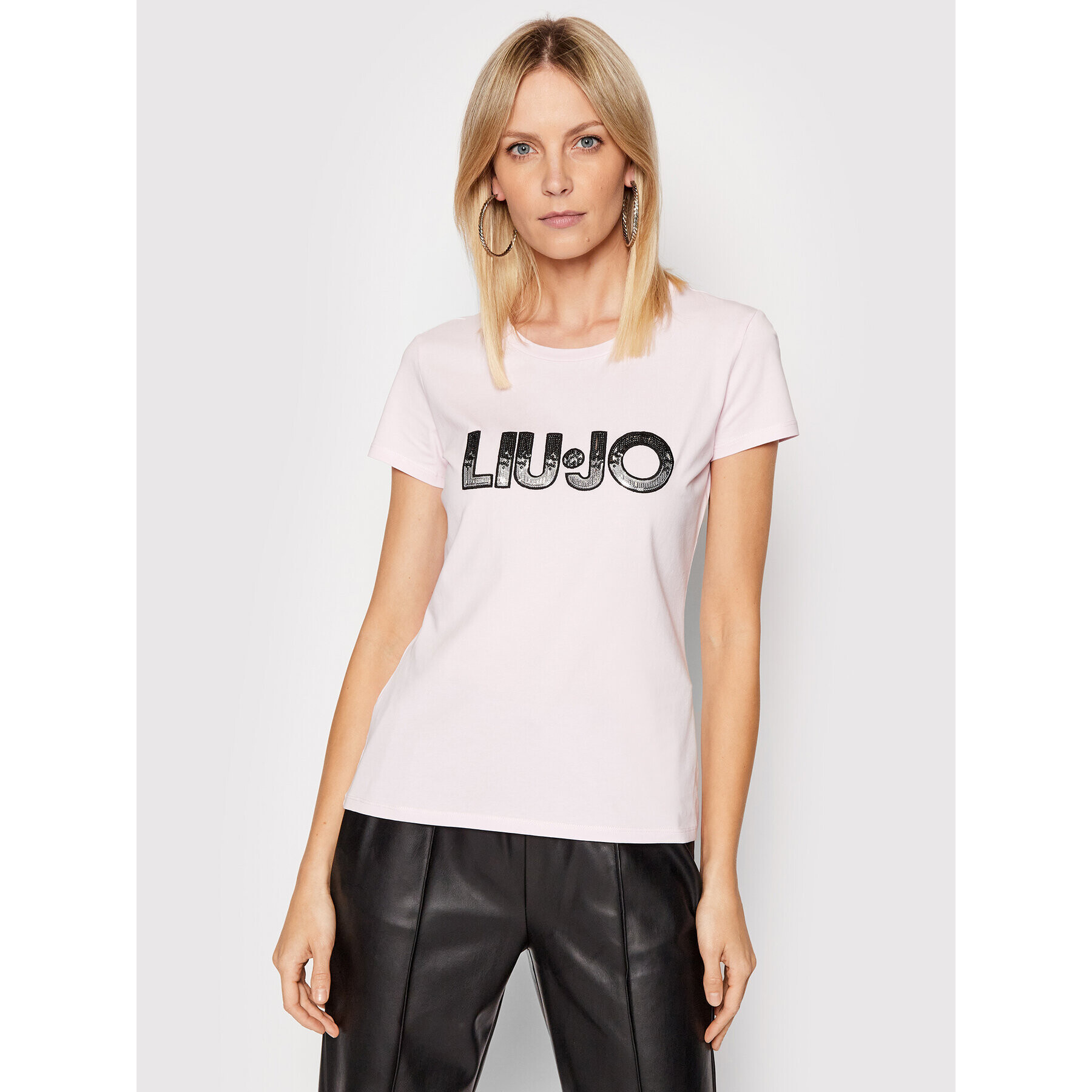 Liu Jo Sport Тишърт TA2028 J5003 Розов Slim Fit - Pepit.bg