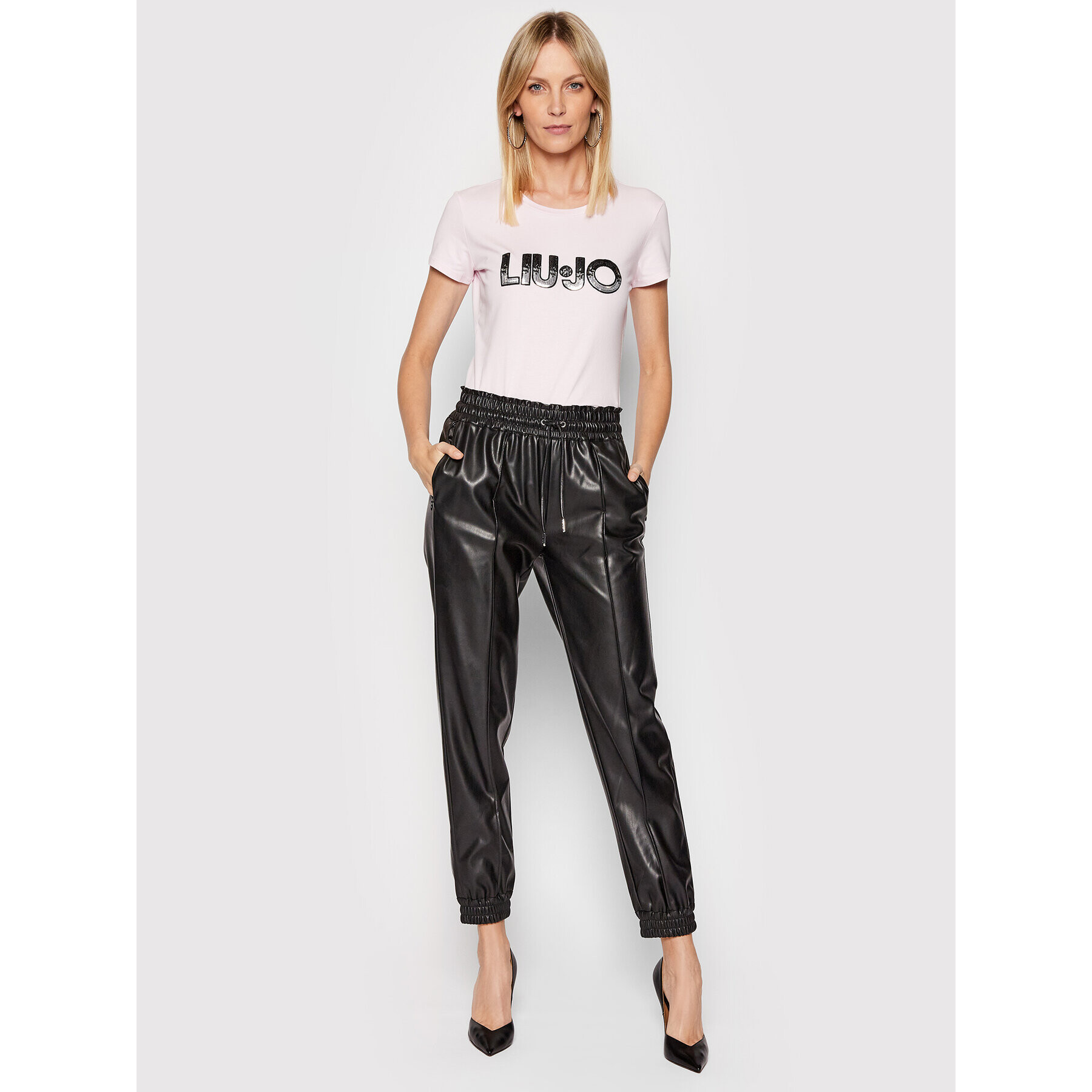 Liu Jo Sport Тишърт TA2028 J5003 Розов Slim Fit - Pepit.bg