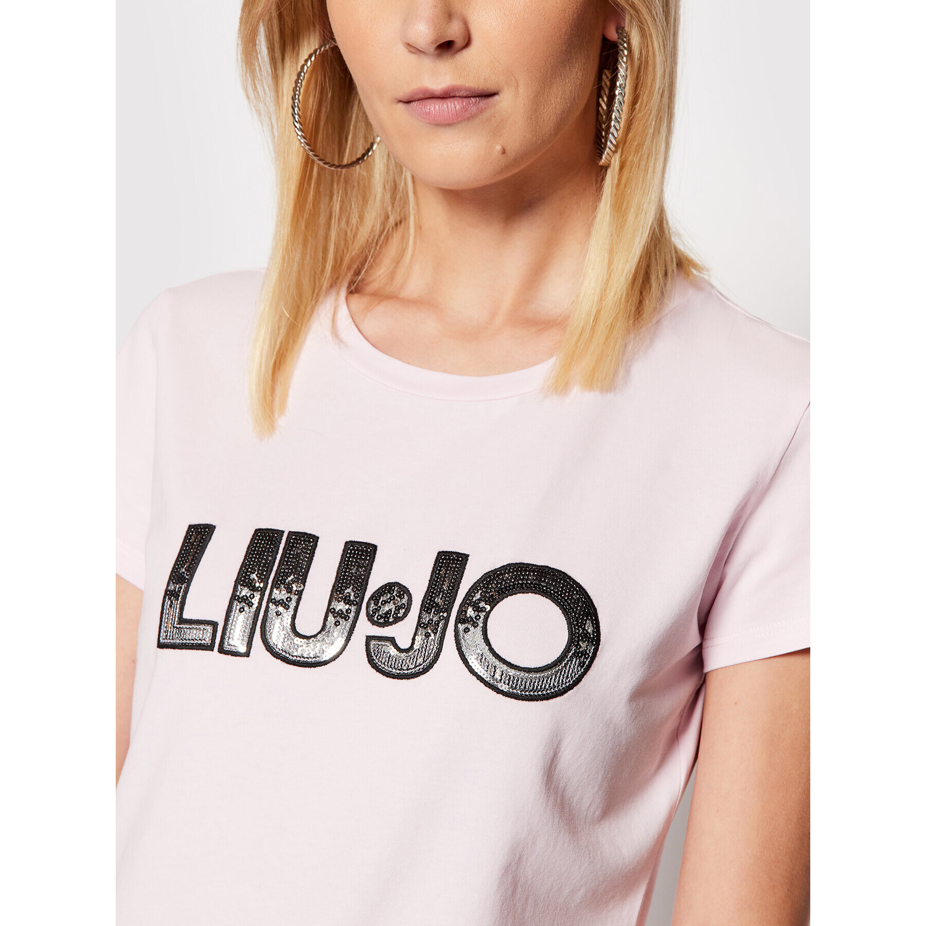 Liu Jo Sport Тишърт TA2028 J5003 Розов Slim Fit - Pepit.bg