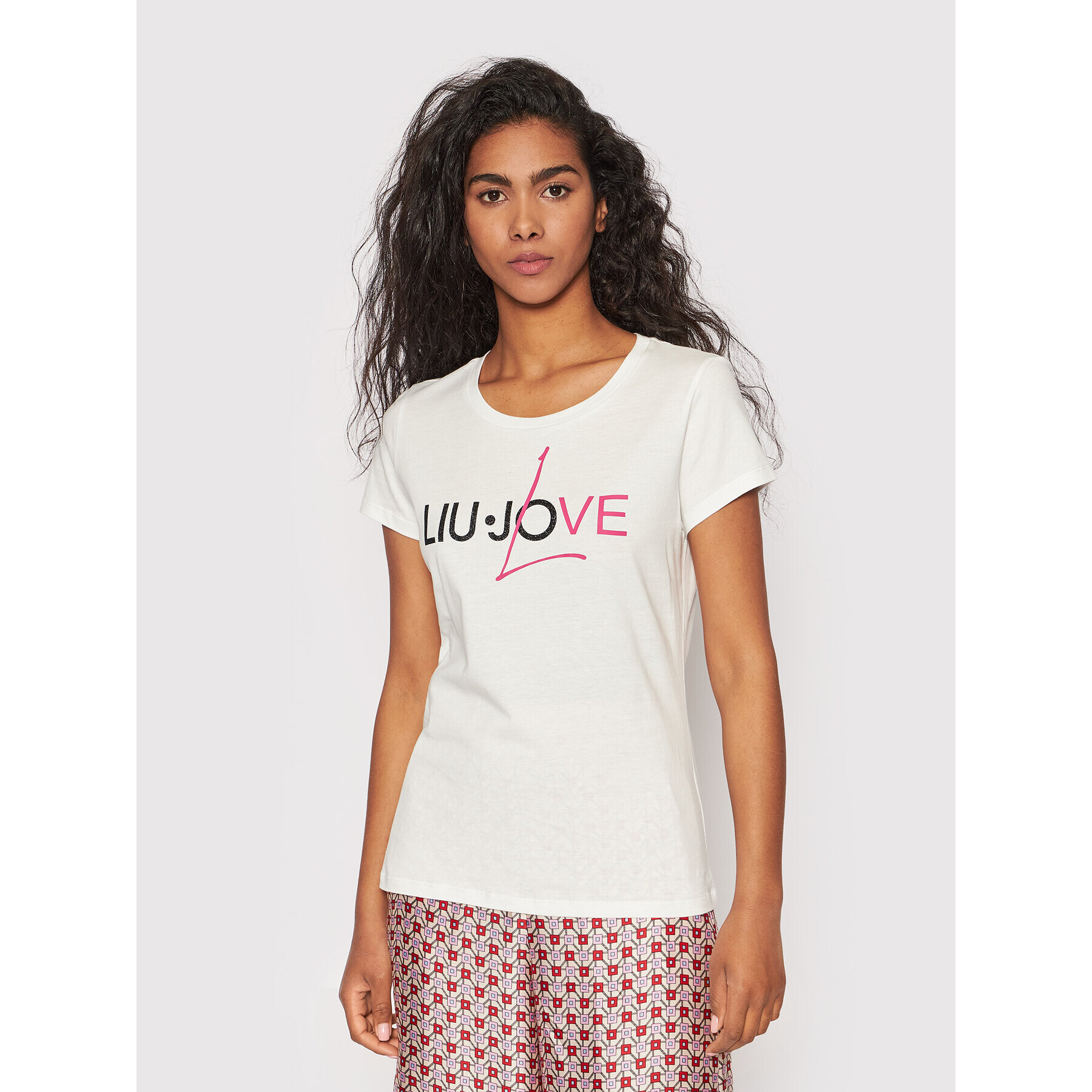 Liu Jo Sport Тишърт TA2210 J6040 Бял Regular Fit - Pepit.bg