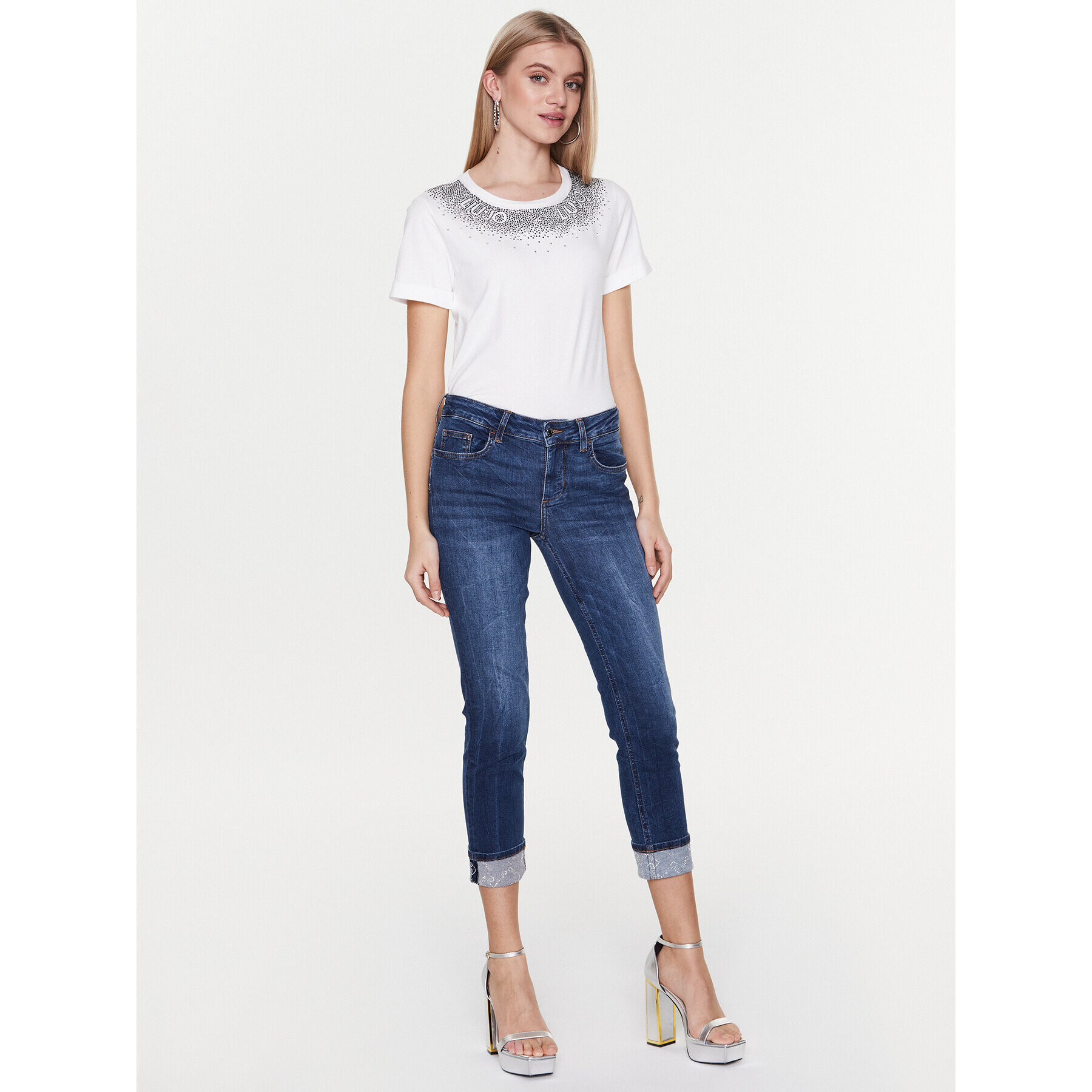 Liu Jo Sport Тишърт TA3182 J5003 Бял Regular Fit - Pepit.bg