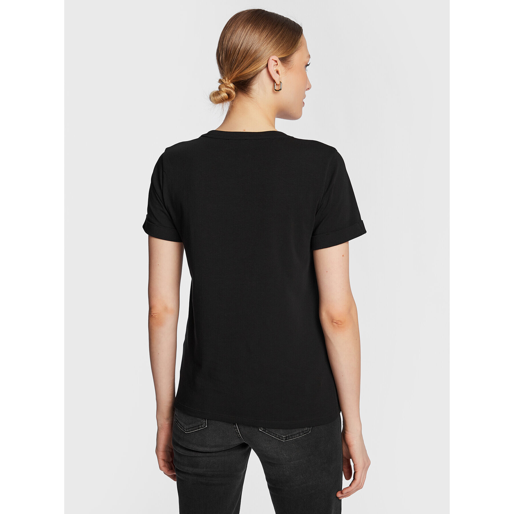 Liu Jo Sport Тишърт TA3182 J5003 Черен Regular Fit - Pepit.bg