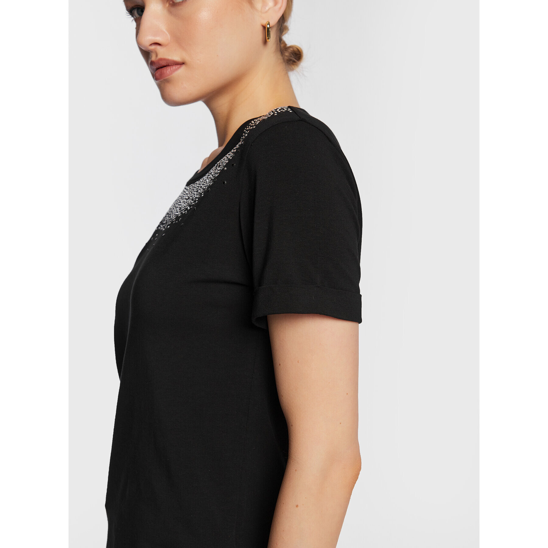 Liu Jo Sport Тишърт TA3182 J5003 Черен Regular Fit - Pepit.bg