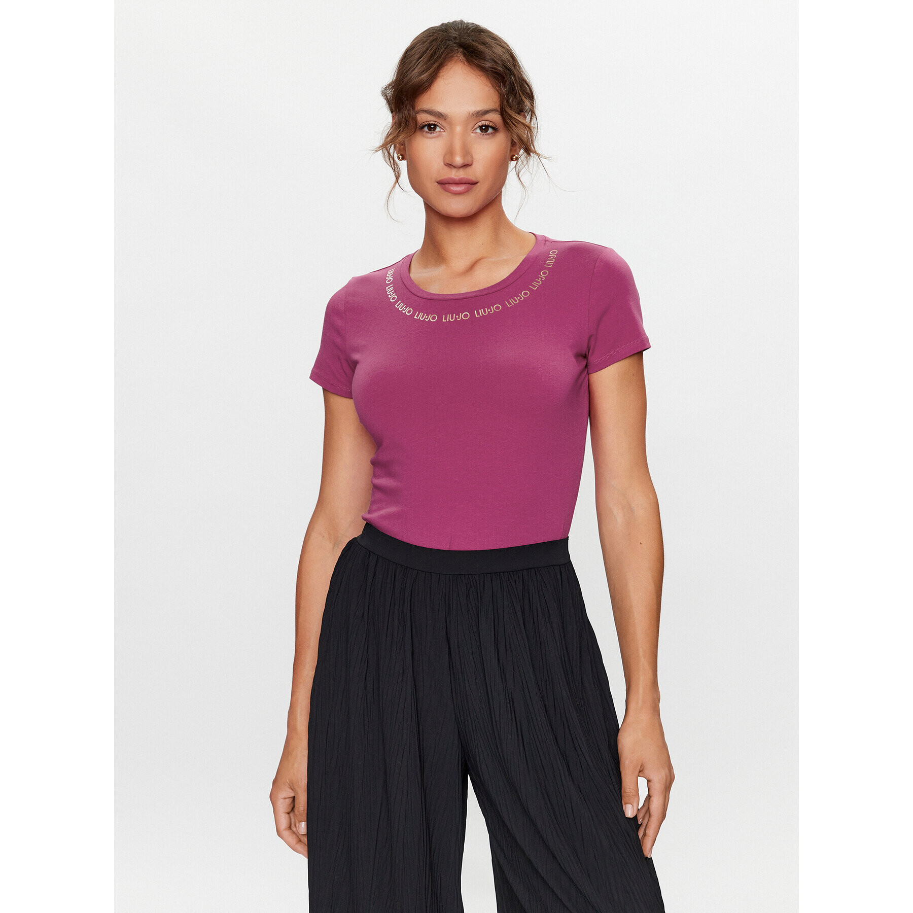 Liu Jo Тишърт TF3295 J0088 Розов Reglan Fit - Pepit.bg
