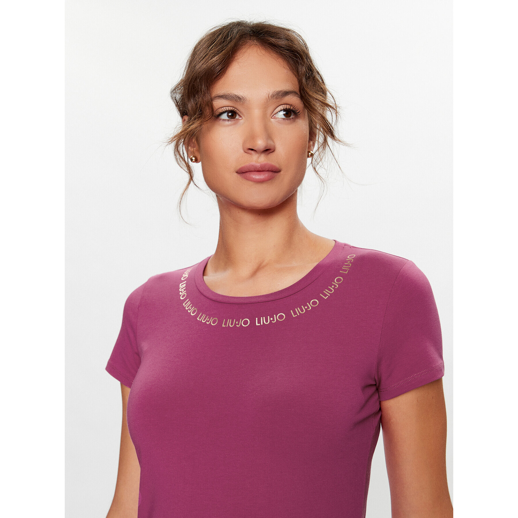 Liu Jo Тишърт TF3295 J0088 Розов Reglan Fit - Pepit.bg