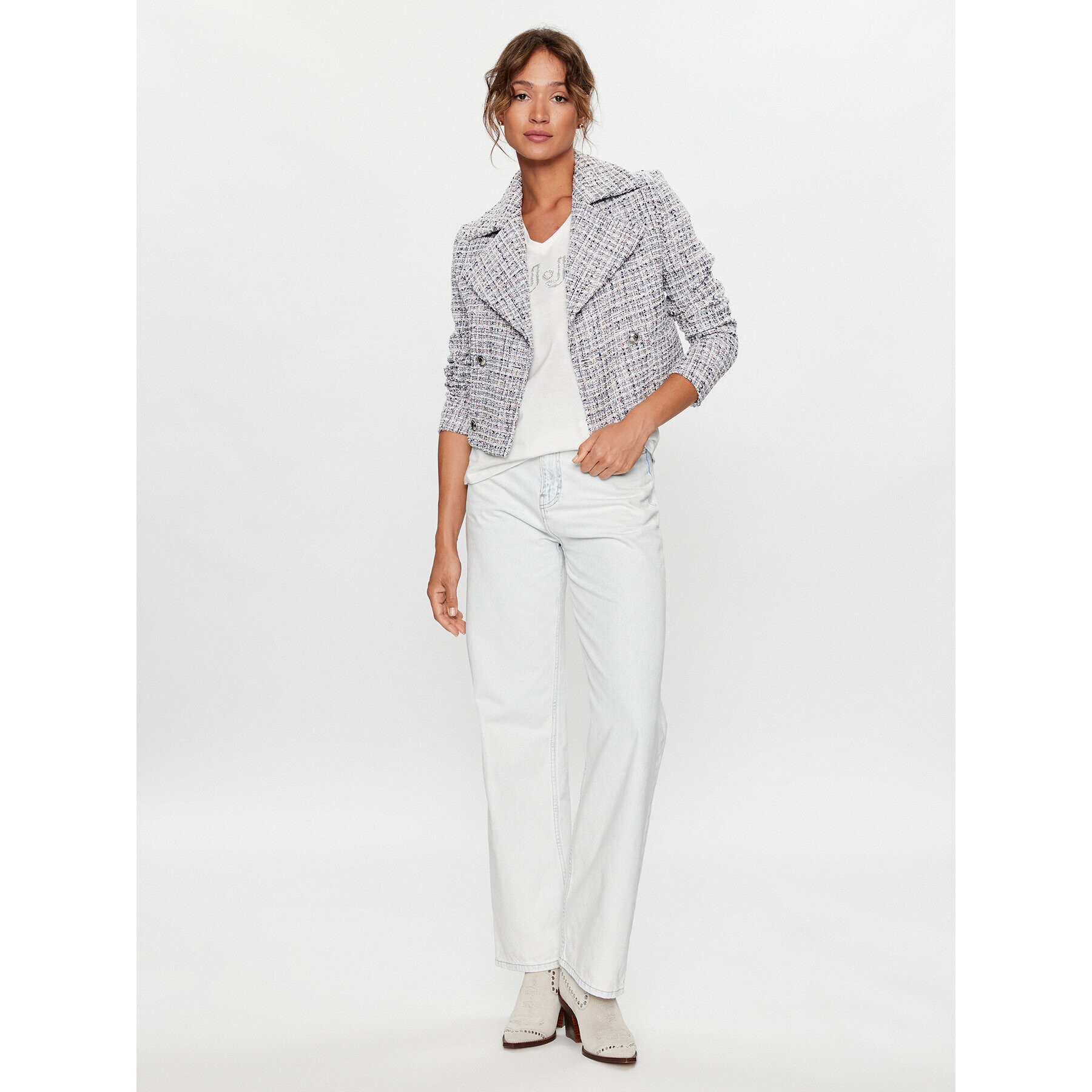 Liu Jo Тишърт TF3297 J6040 Бял Regular Fit - Pepit.bg