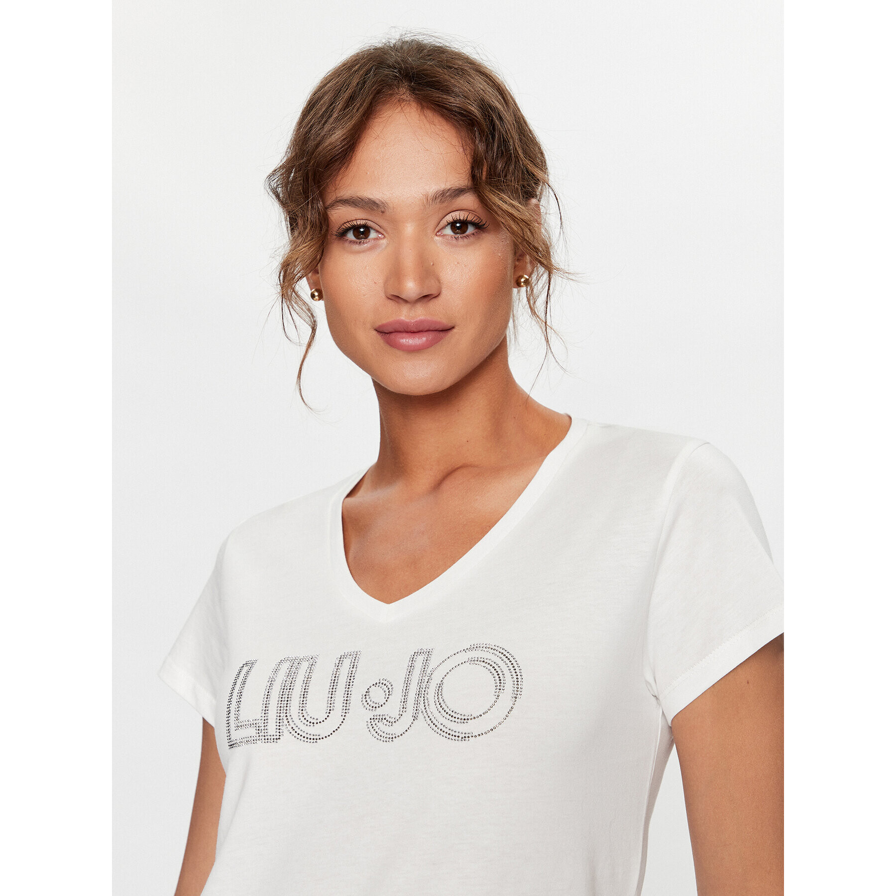 Liu Jo Тишърт TF3297 J6040 Бял Regular Fit - Pepit.bg