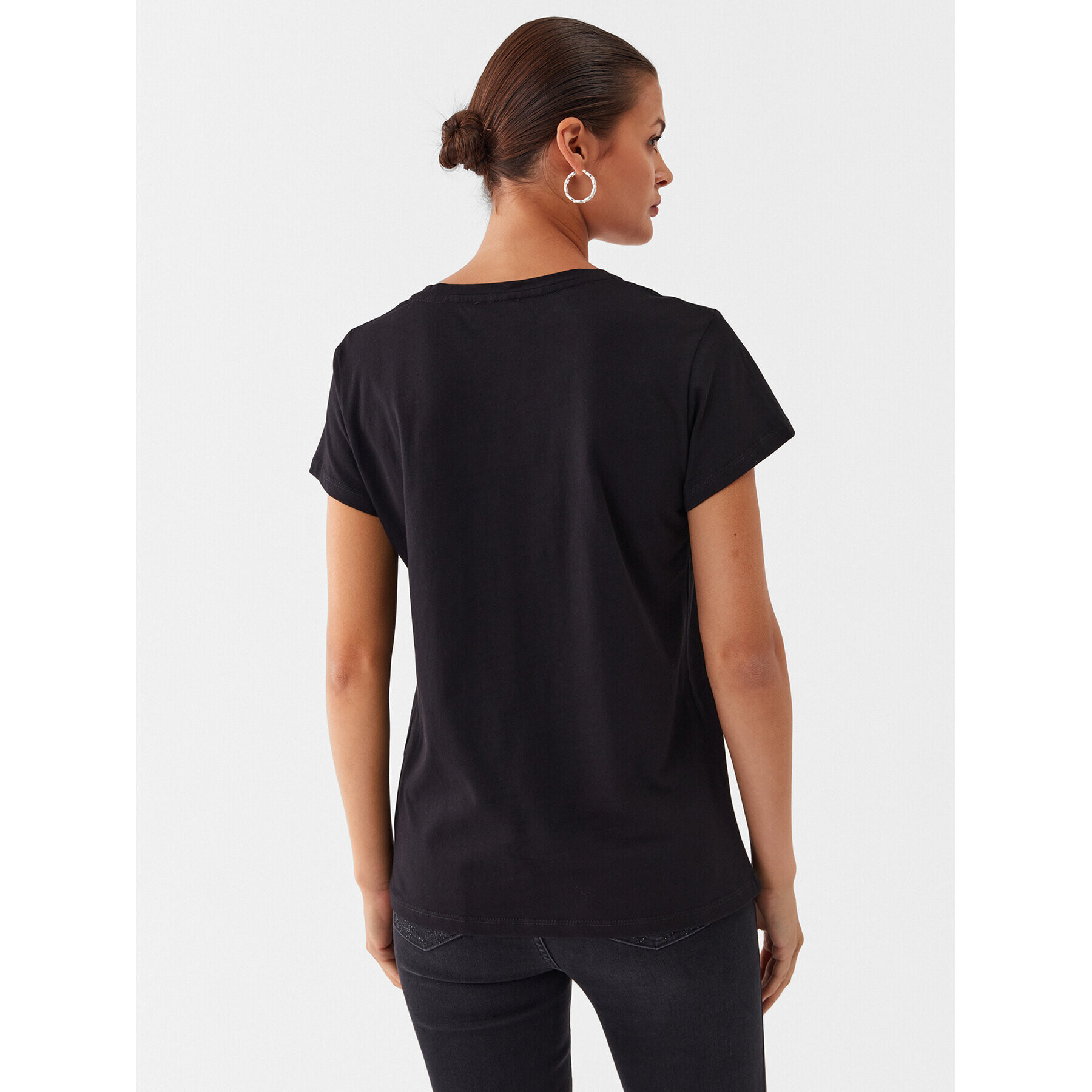 Liu Jo Тишърт TF3297 J6040 Черен Regular Fit - Pepit.bg