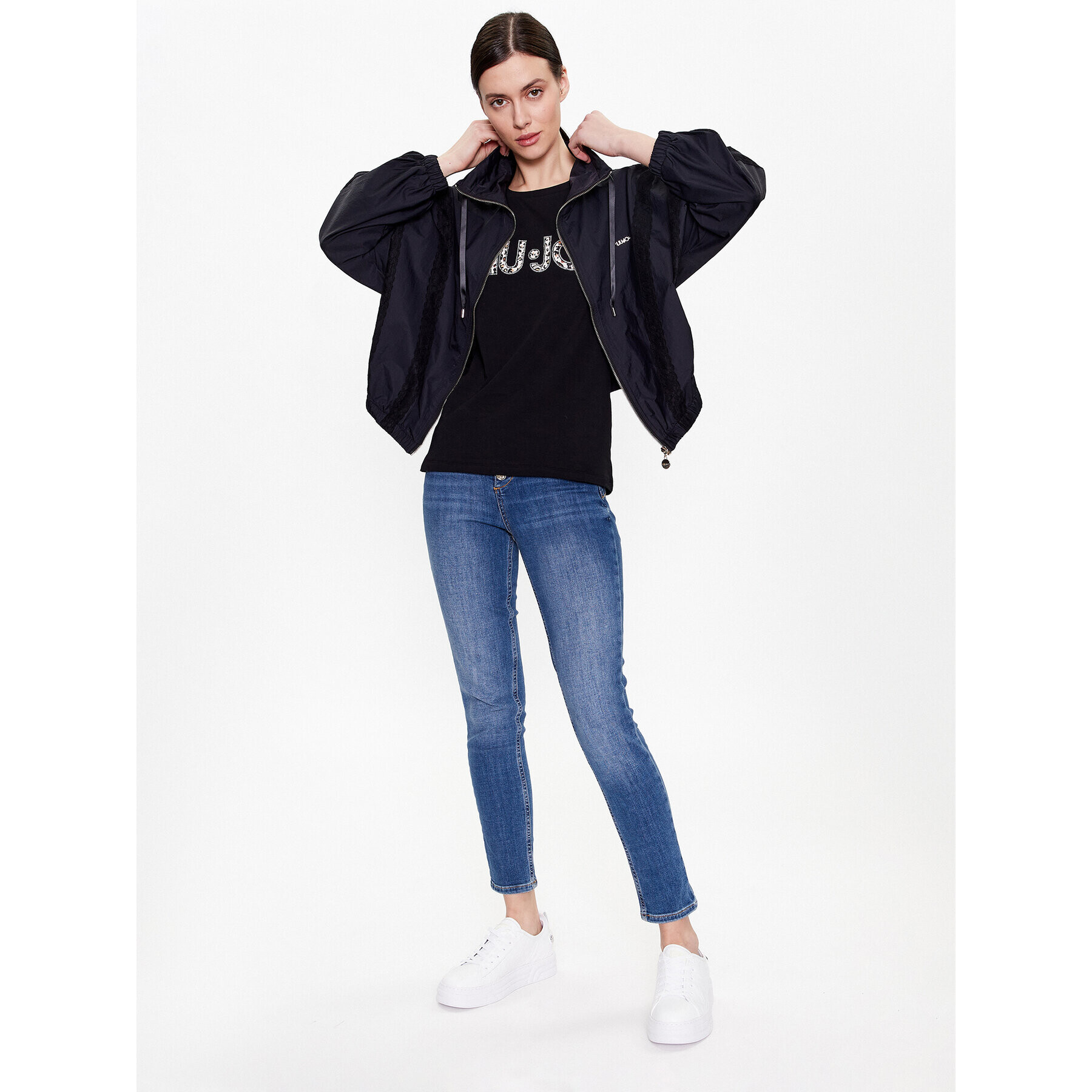 Liu Jo Тишърт VA3025 J5003 Черен Regular Fit - Pepit.bg