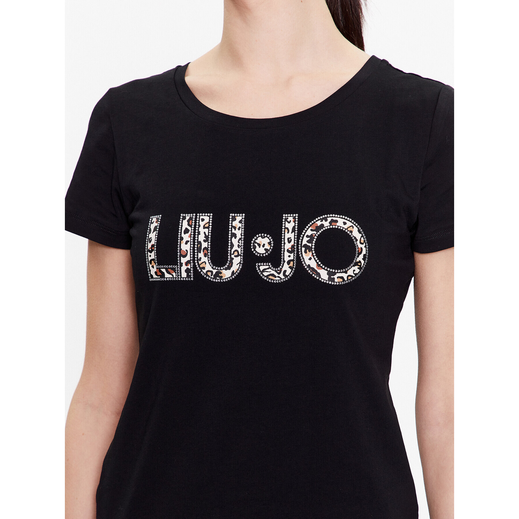 Liu Jo Тишърт VA3025 J5003 Черен Regular Fit - Pepit.bg