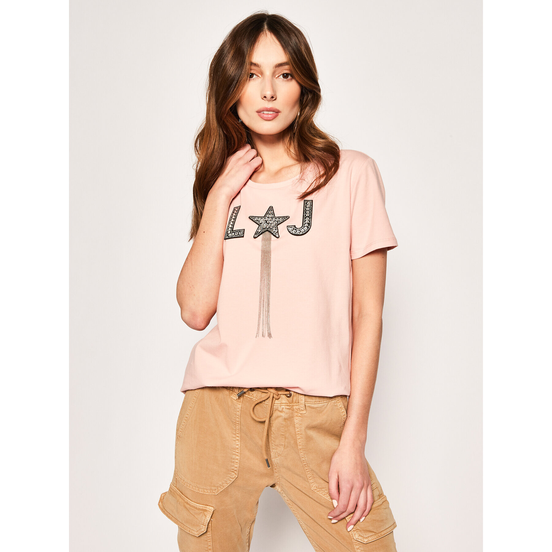 Liu Jo Тишърт WA0135 J5003 Розов Regular Fit - Pepit.bg