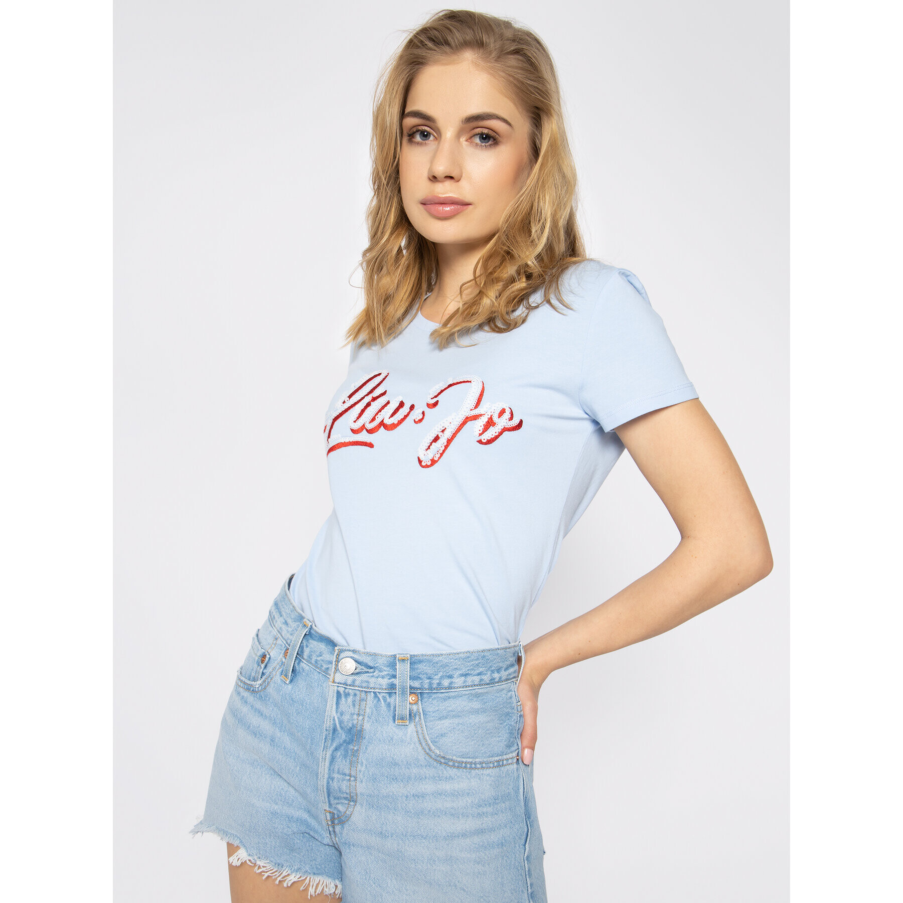 Liu Jo Тишърт WA0270 J5003 Син Regular Fit - Pepit.bg