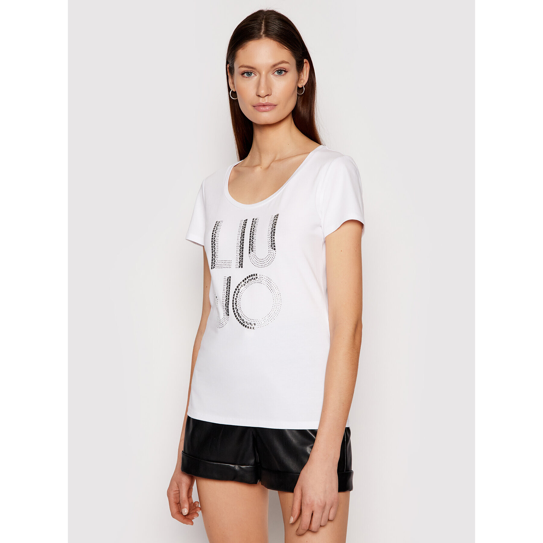 Liu Jo Тишърт WA1138 J5003 Бял Slim Fit - Pepit.bg