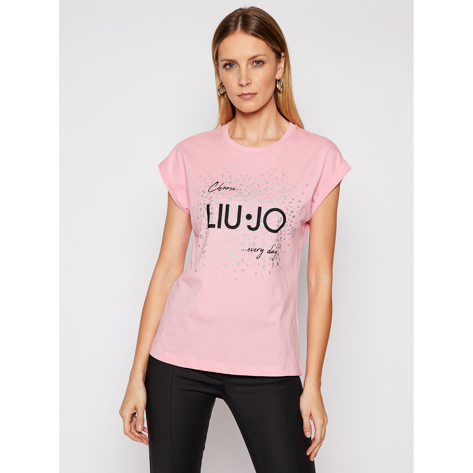 Liu Jo Тишърт WA1327 J0094 Розов Regular Fit - Pepit.bg