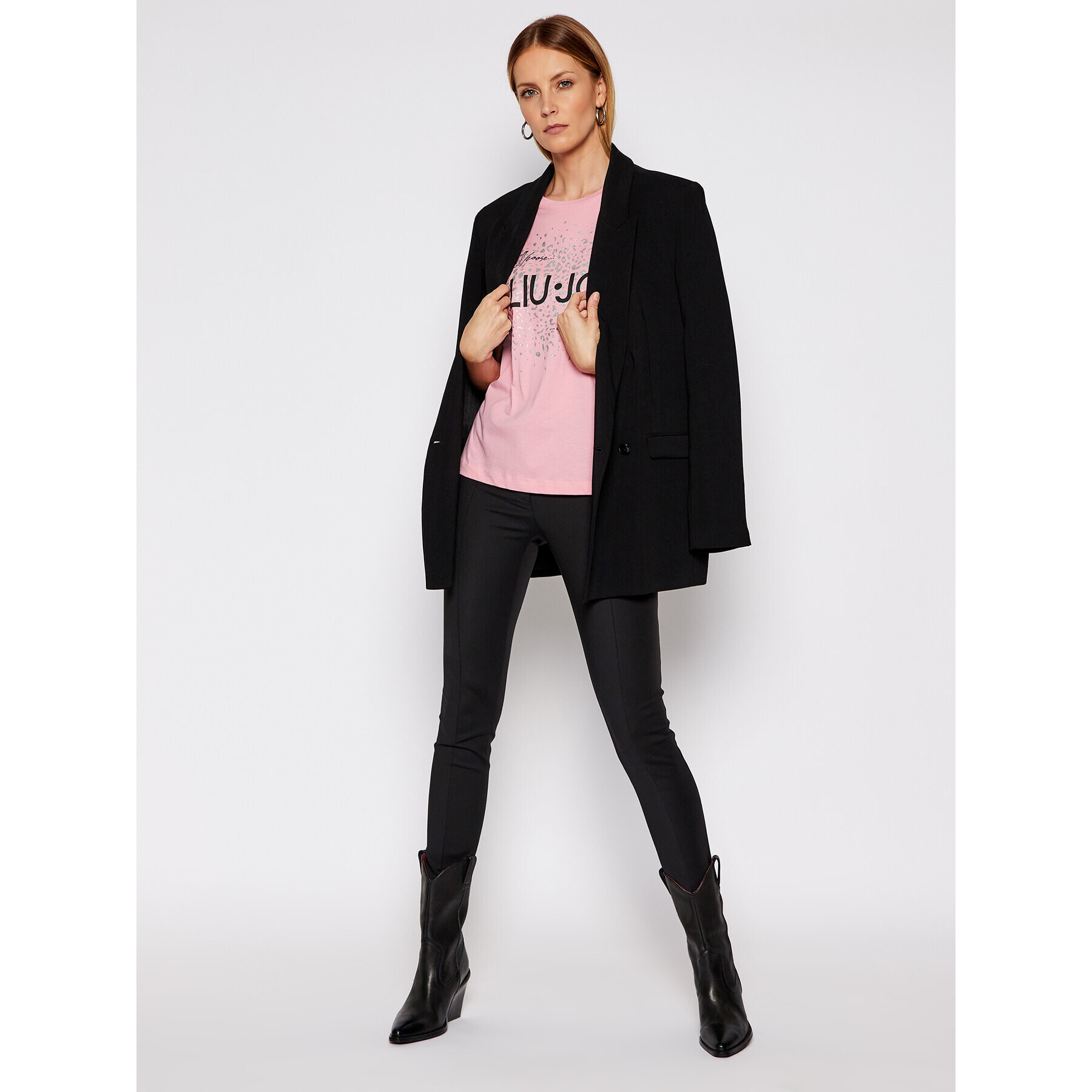 Liu Jo Тишърт WA1327 J0094 Розов Regular Fit - Pepit.bg