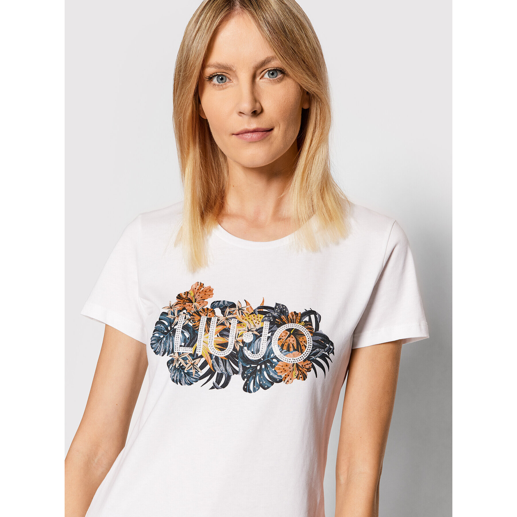 Liu Jo Тишърт WA2421 J5923 Бял Regular Fit - Pepit.bg
