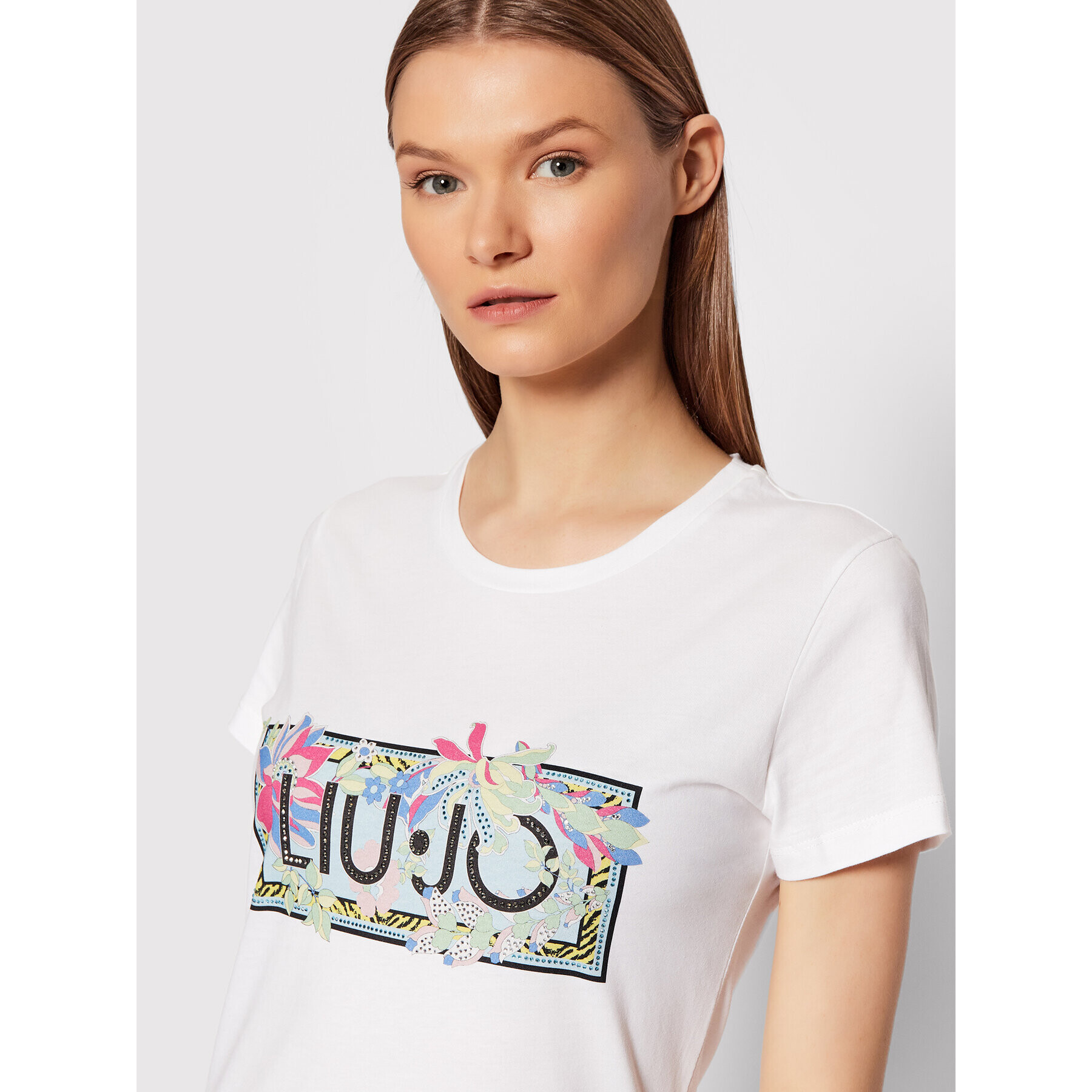 Liu Jo Тишърт WA2421 J5923 Бял Regular Fit - Pepit.bg