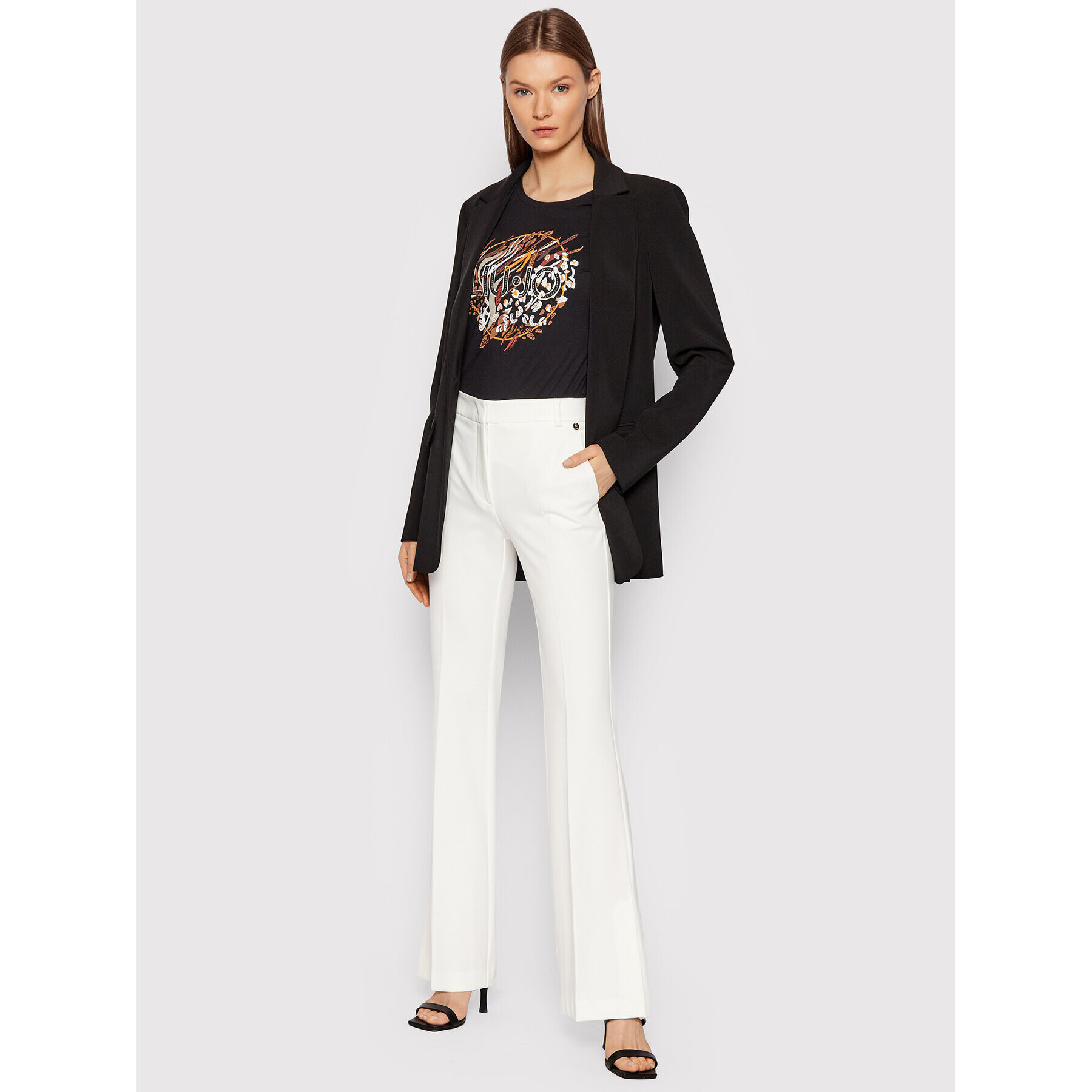 Liu Jo Тишърт WA2421 J5923 Черен Regular Fit - Pepit.bg