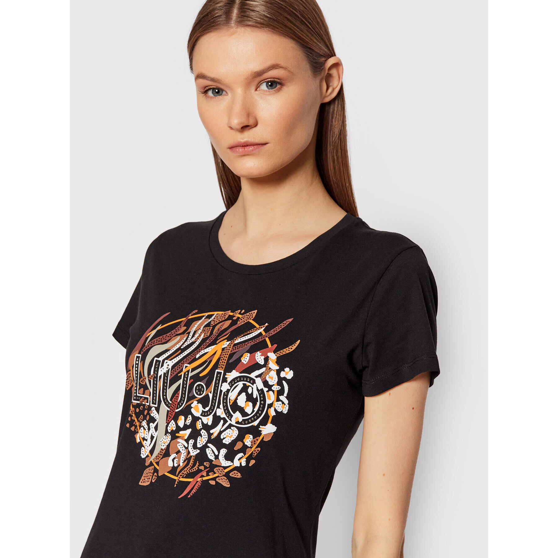 Liu Jo Тишърт WA2421 J5923 Черен Regular Fit - Pepit.bg