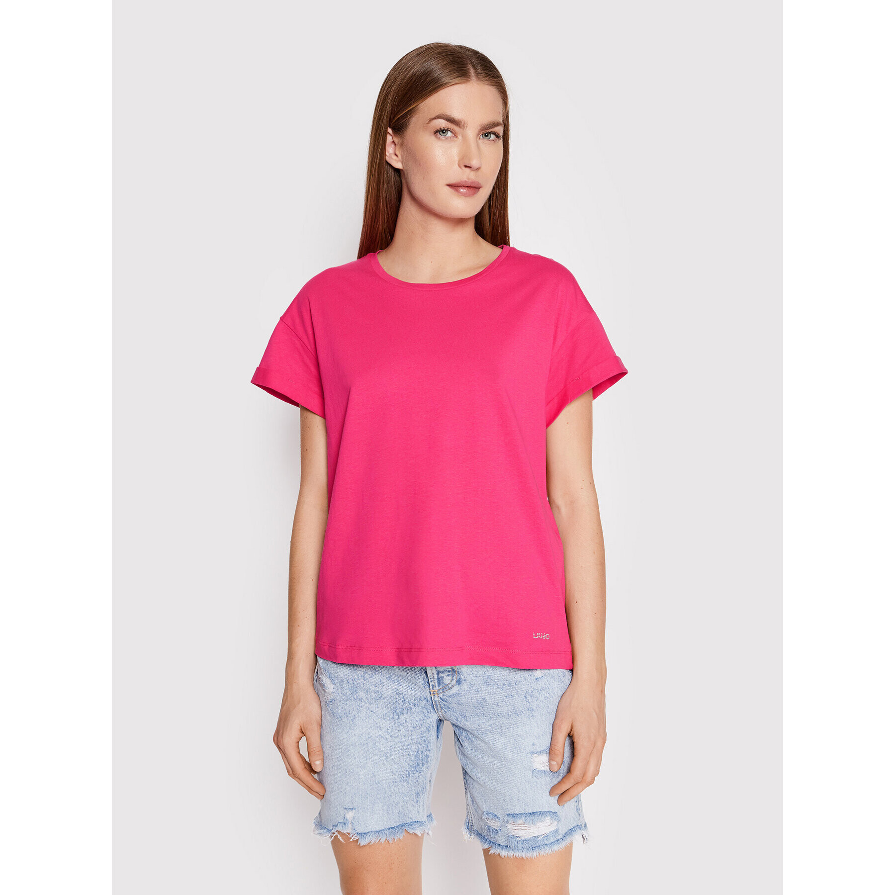 Liu Jo Тишърт WA2501 J5214 Розов Relaxed Fit - Pepit.bg