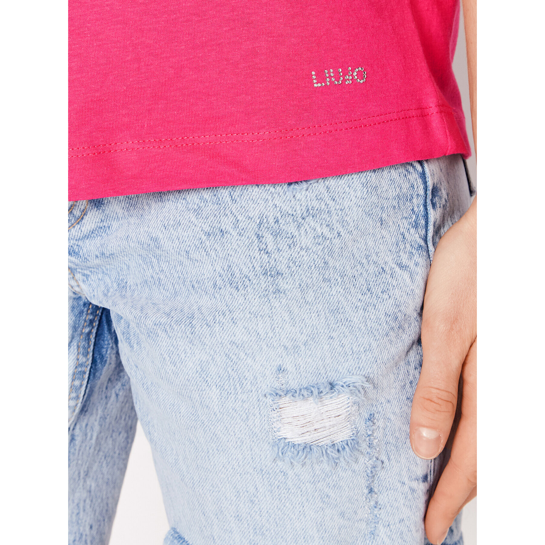 Liu Jo Тишърт WA2501 J5214 Розов Relaxed Fit - Pepit.bg