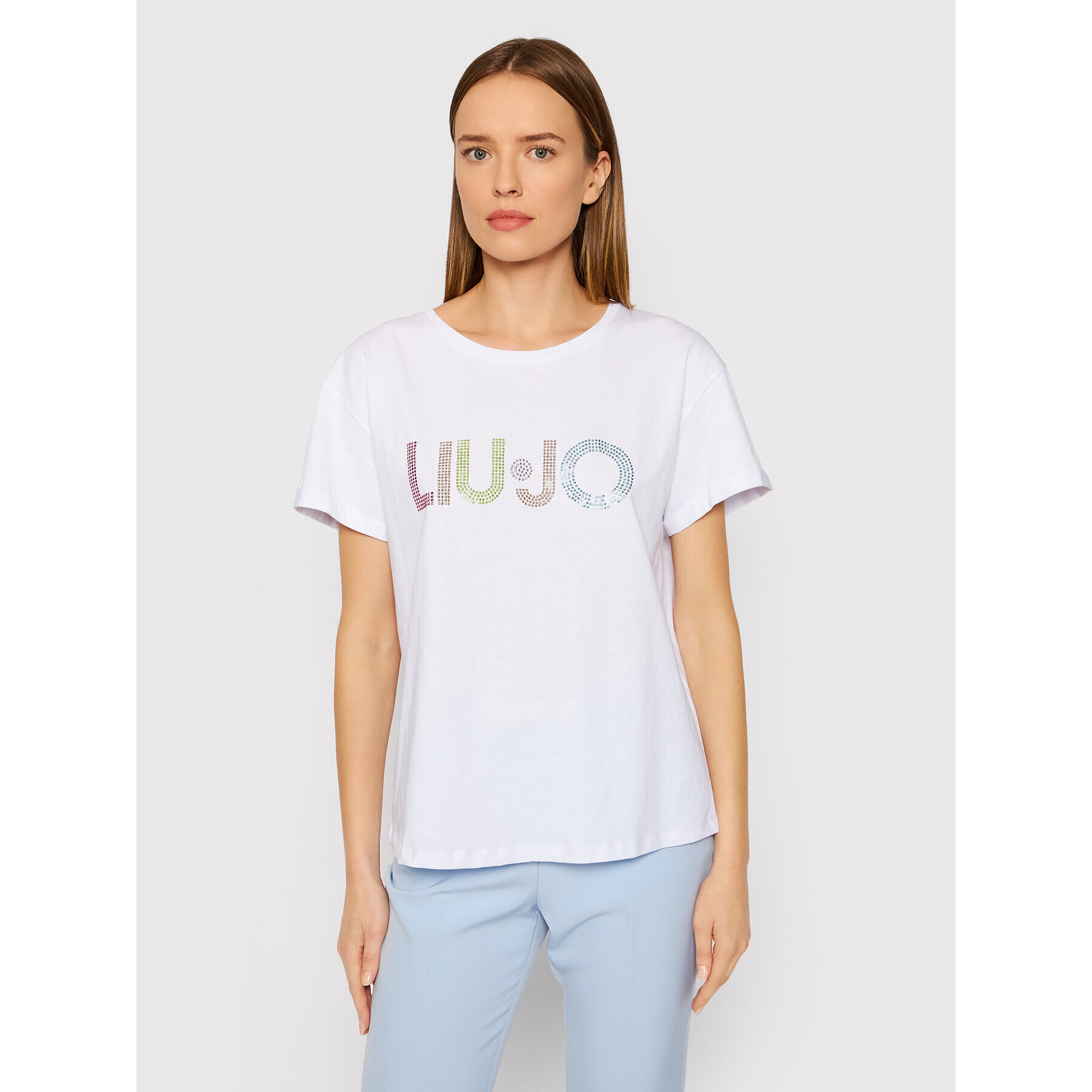 Liu Jo Тишърт WA2518 J6308 Бял Regular Fit - Pepit.bg