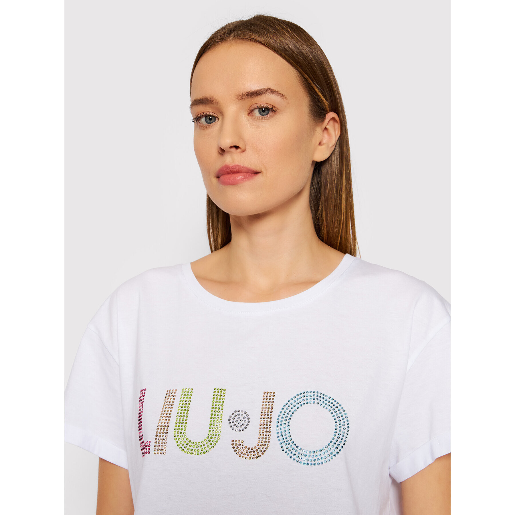 Liu Jo Тишърт WA2518 J6308 Бял Regular Fit - Pepit.bg