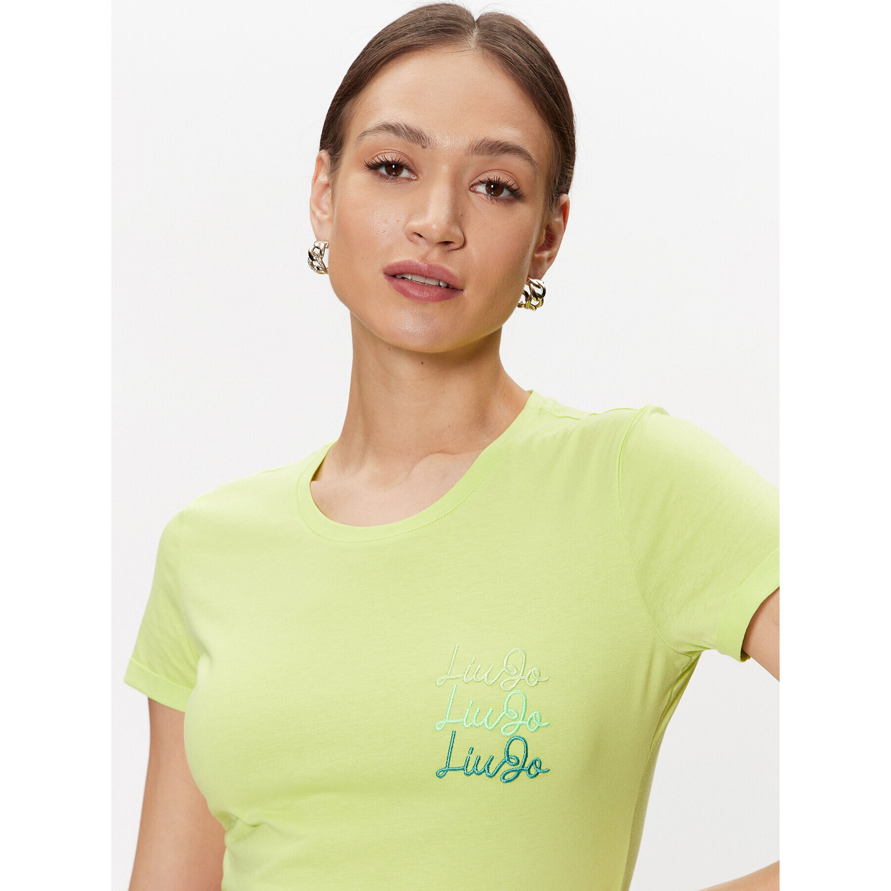 Liu Jo Тишърт WA3139 J6308 Зелен Regular Fit - Pepit.bg