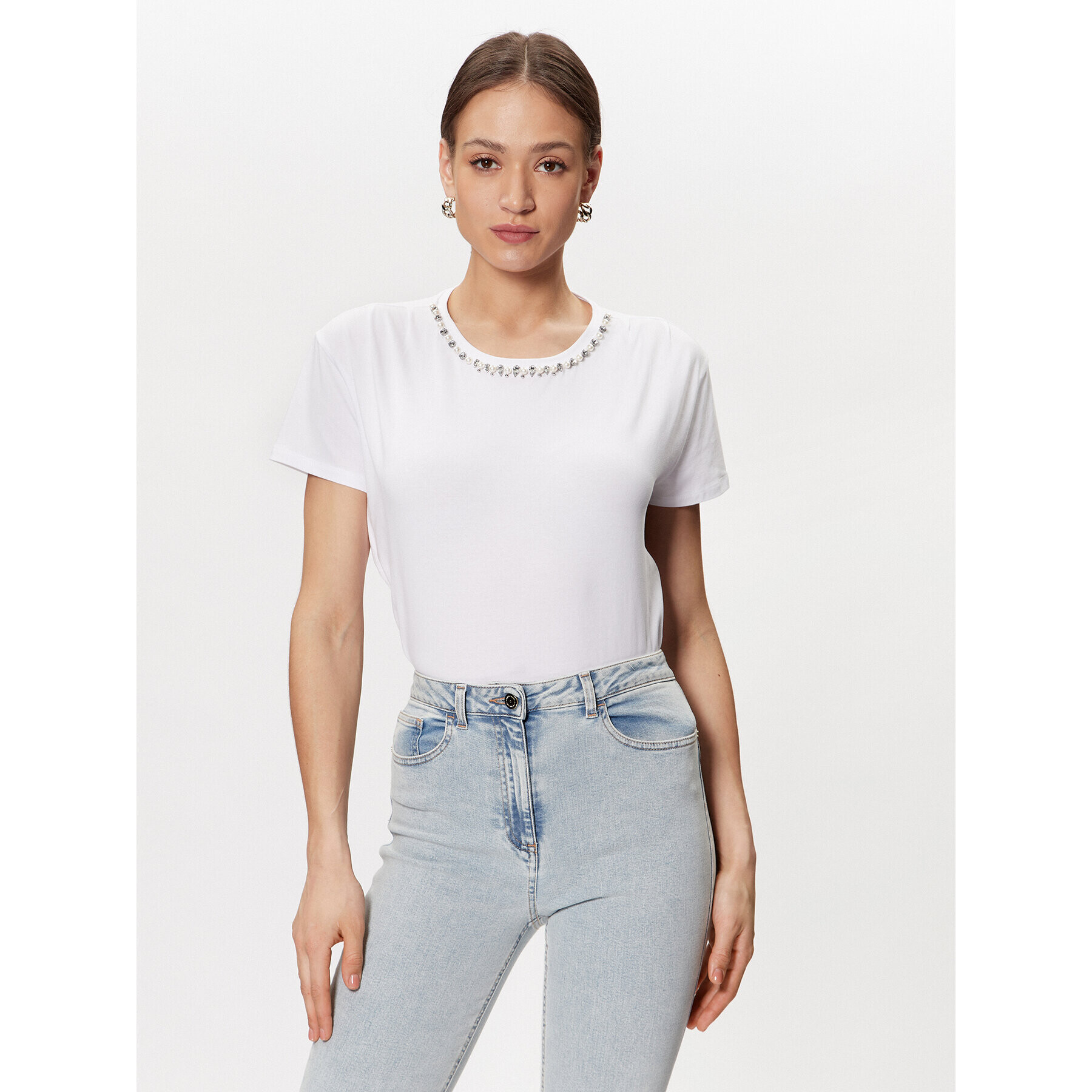 Liu Jo Тишърт WA3142 J6308 Бял Regular Fit - Pepit.bg
